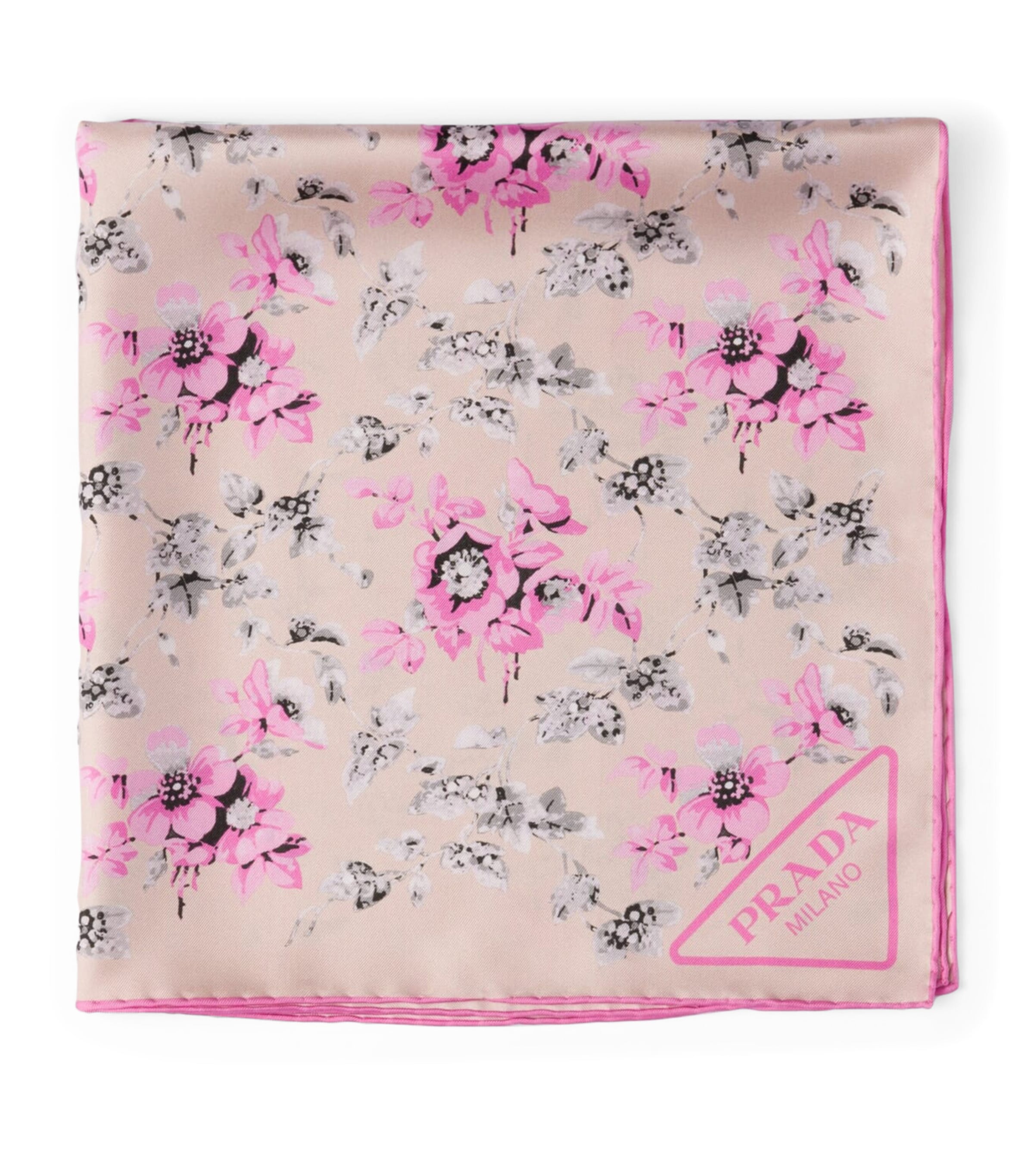 Prada Silk Floral Square Scarf Image 1