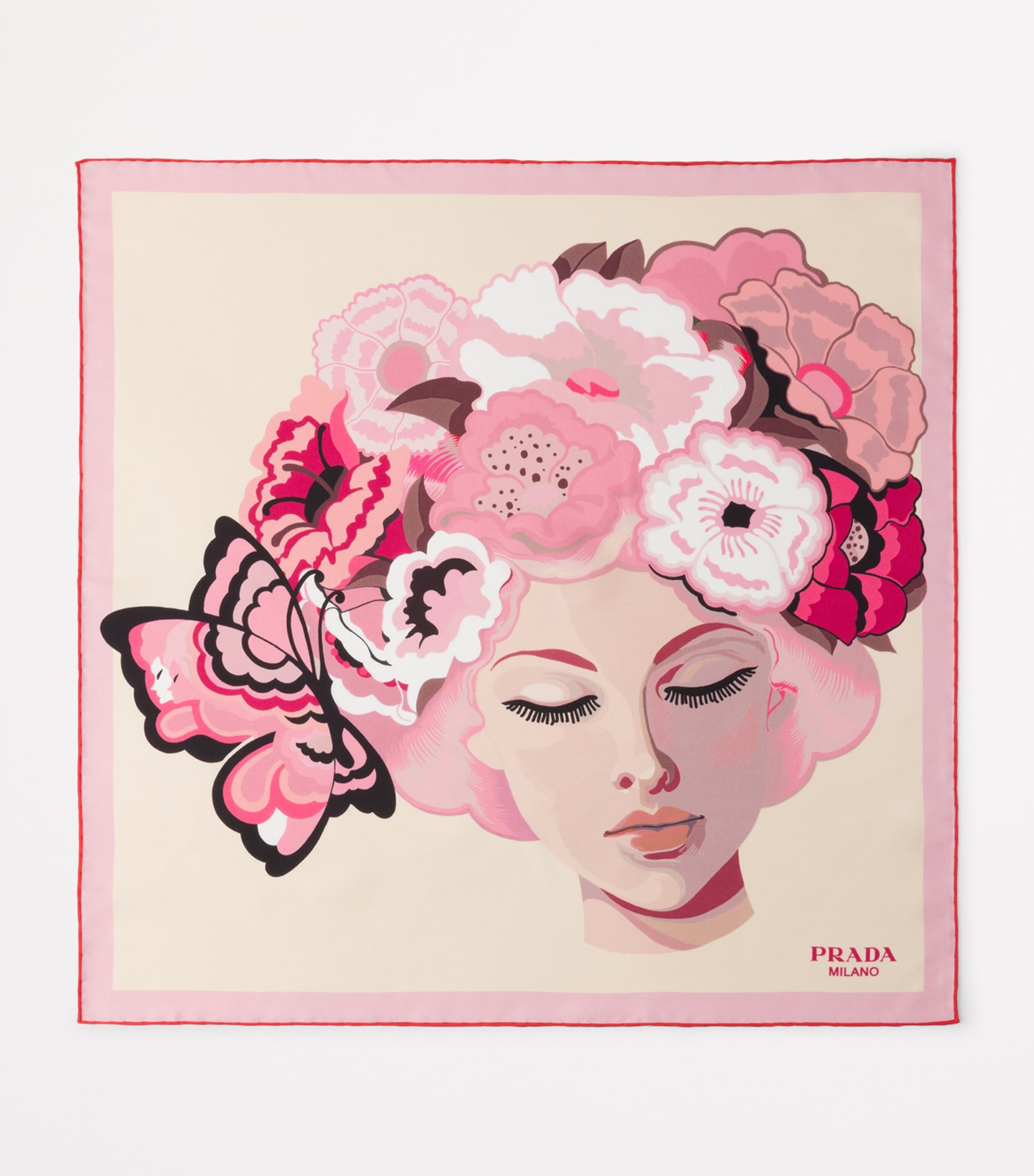 Silk Lady Print Scarf F0E18 Image 3