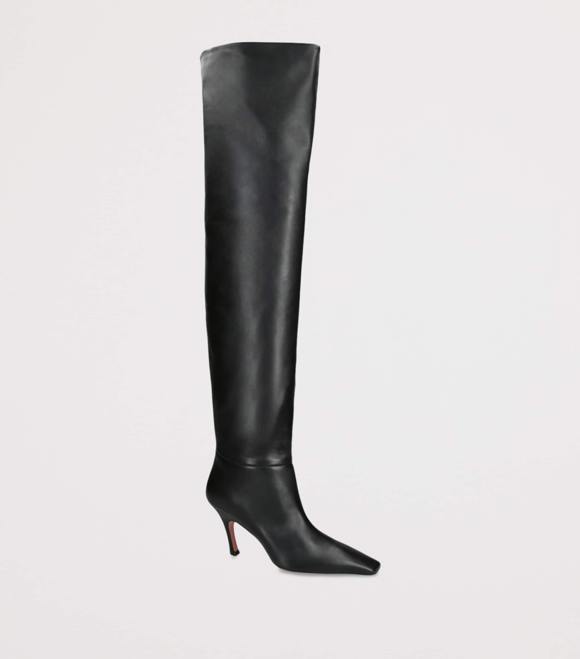 Leather Jamie Over-The-Knee Boots 80 BLACK Image 3