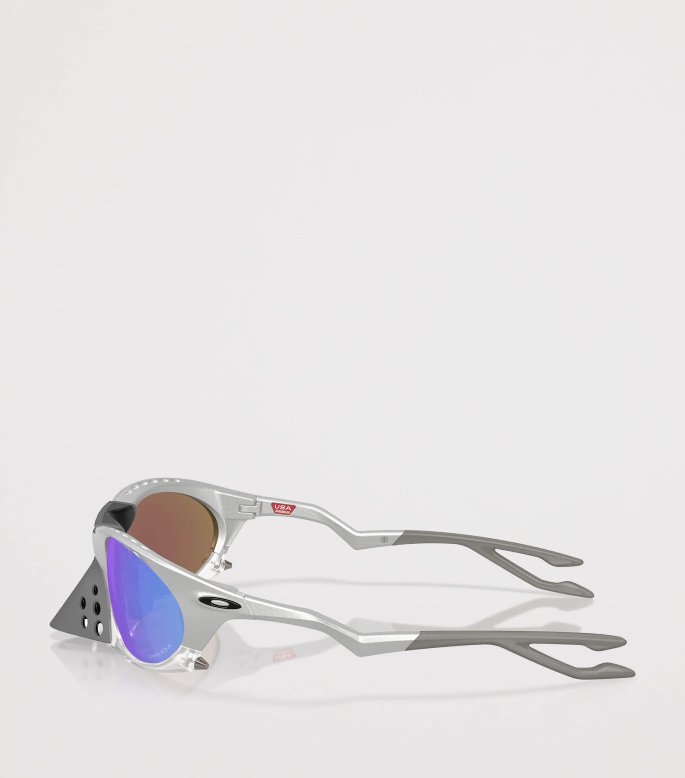 Oakley Plantaris Oval Sunglasses Silver Image 3