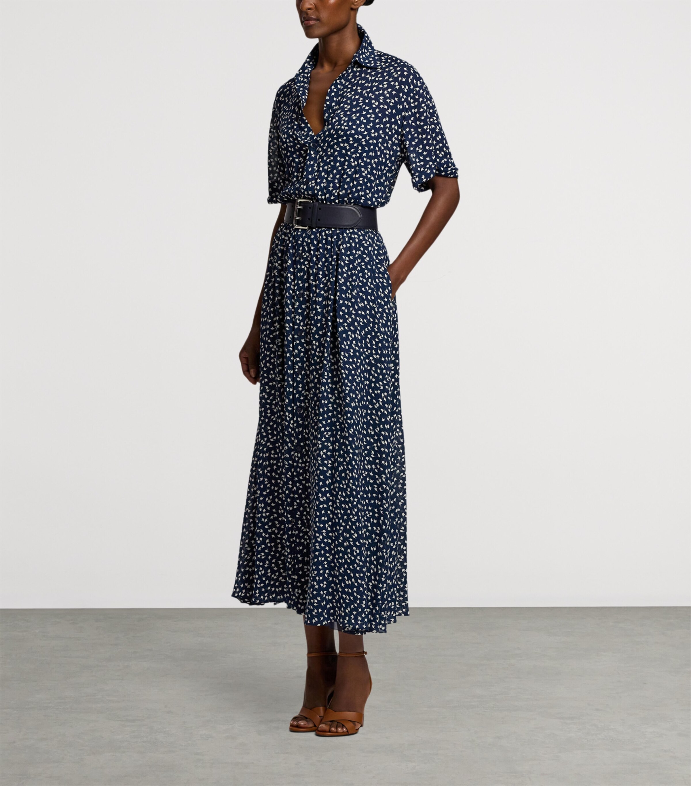 Sura Midi Shirt Dress NAVY-410 Image 9