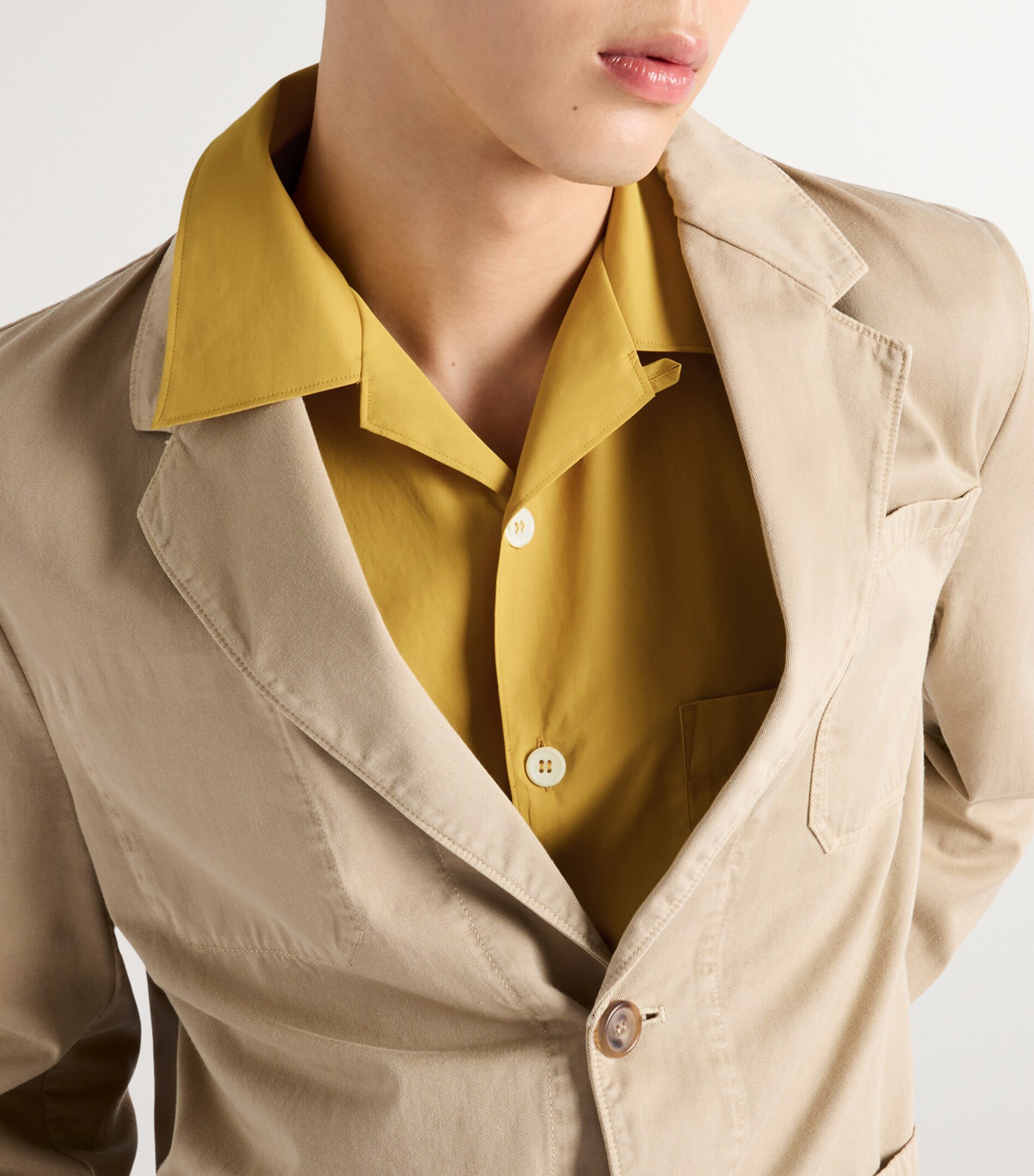 Prada Mens Cotton Logo Bowling Shirt Image 6