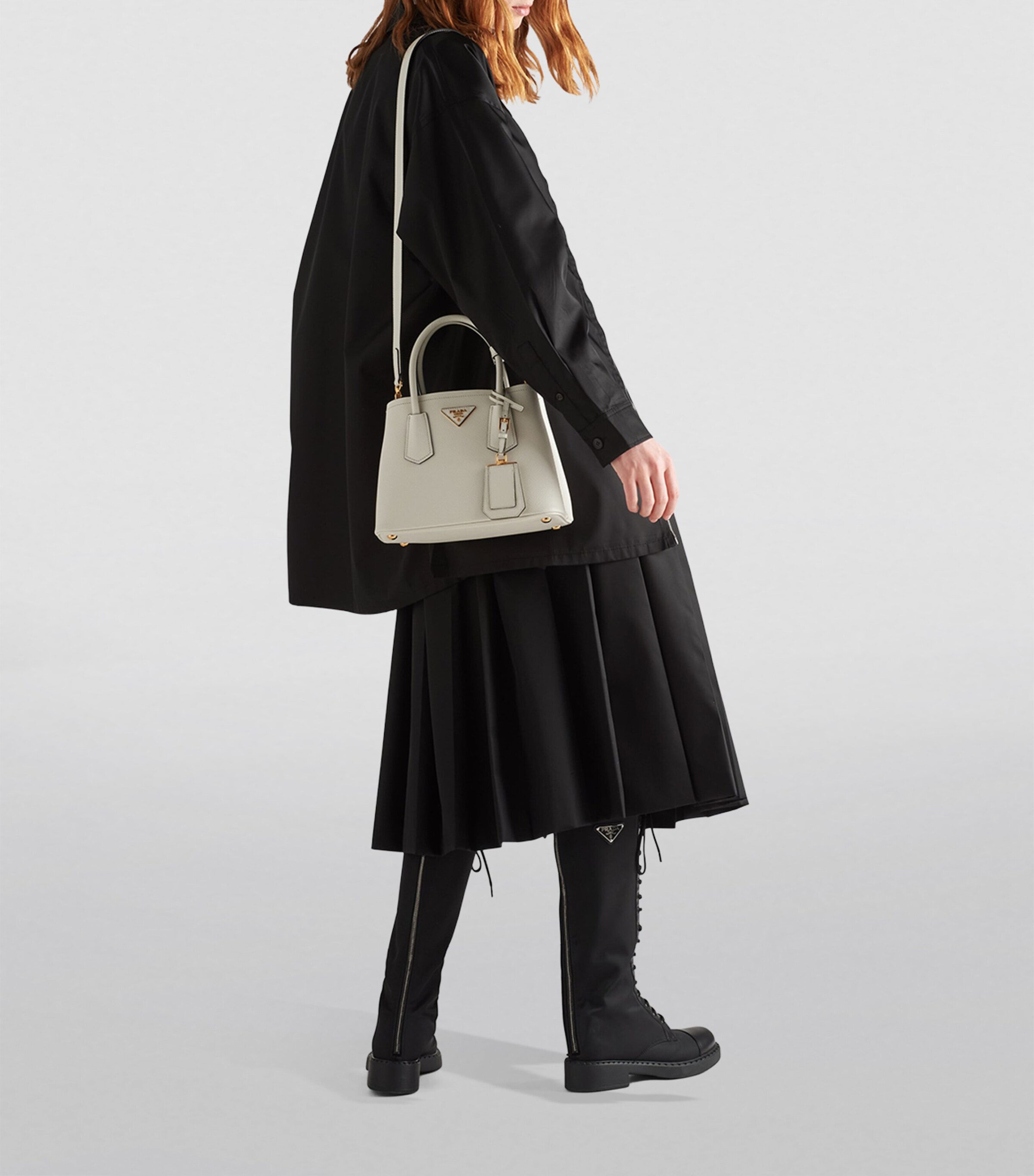 Mini Leather Double Top-Handle Bag F0G3Z Image 6