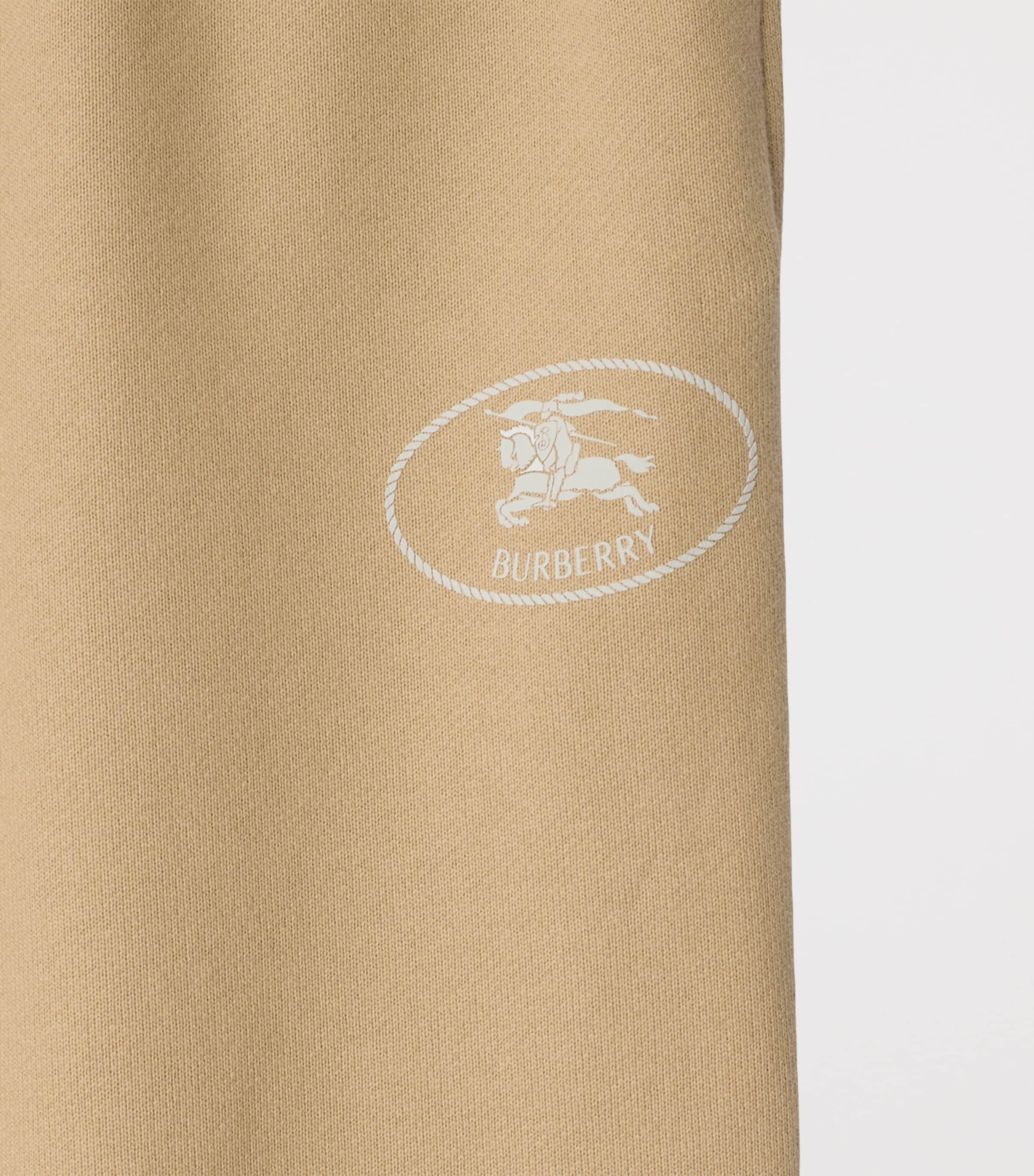 Burberry Cotton Knight Stamp Sweatpants In Sand