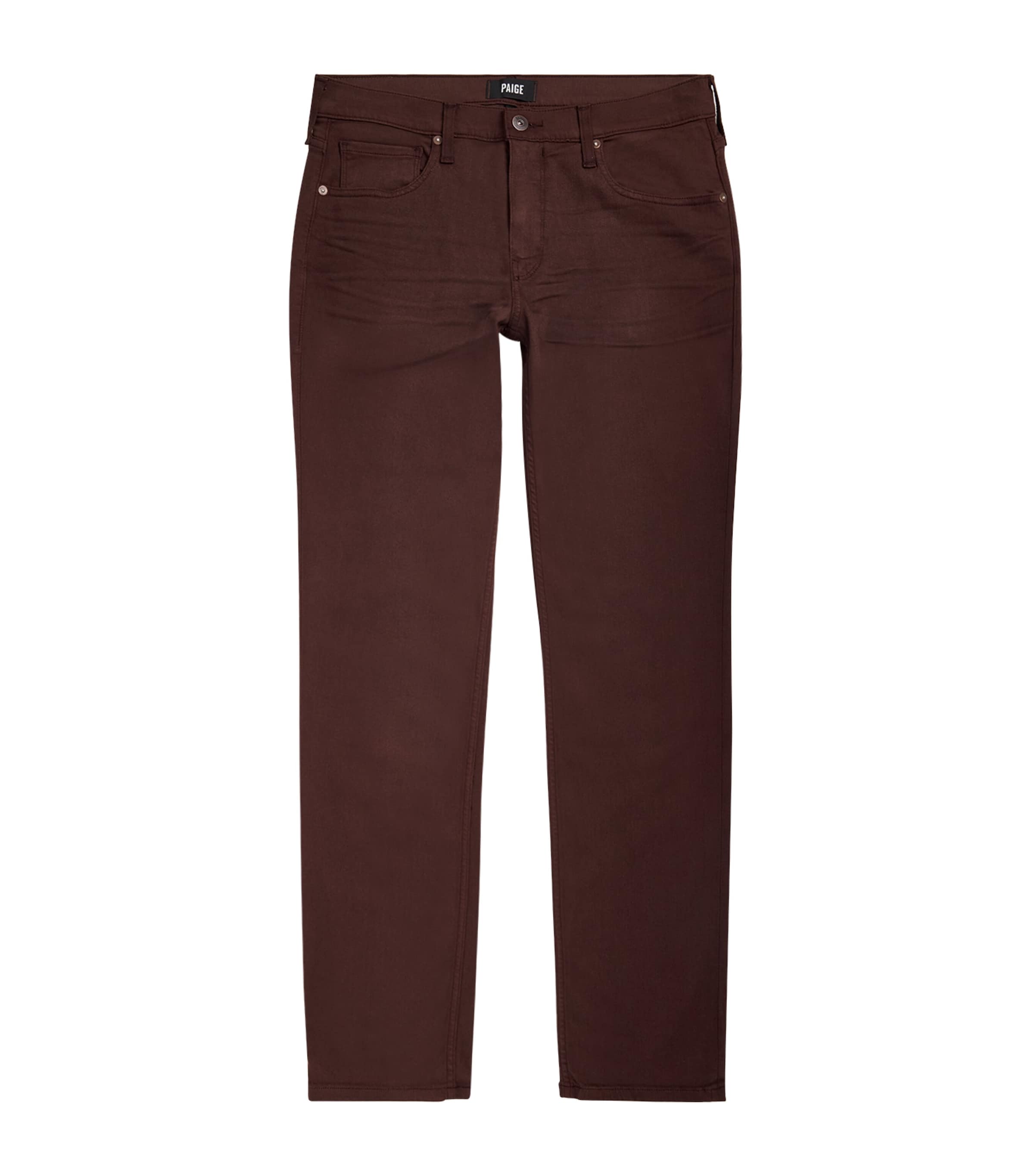Paige Federal Slim-straight Jeans In Brown