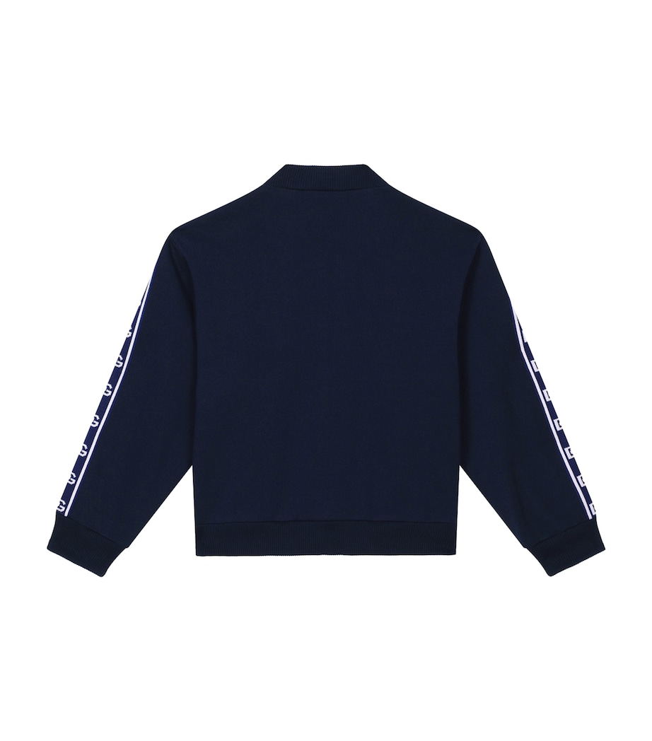 Logo-Tape Zip-Up Sweatshirt (2-6 Years) B0065-BLUE Image 2