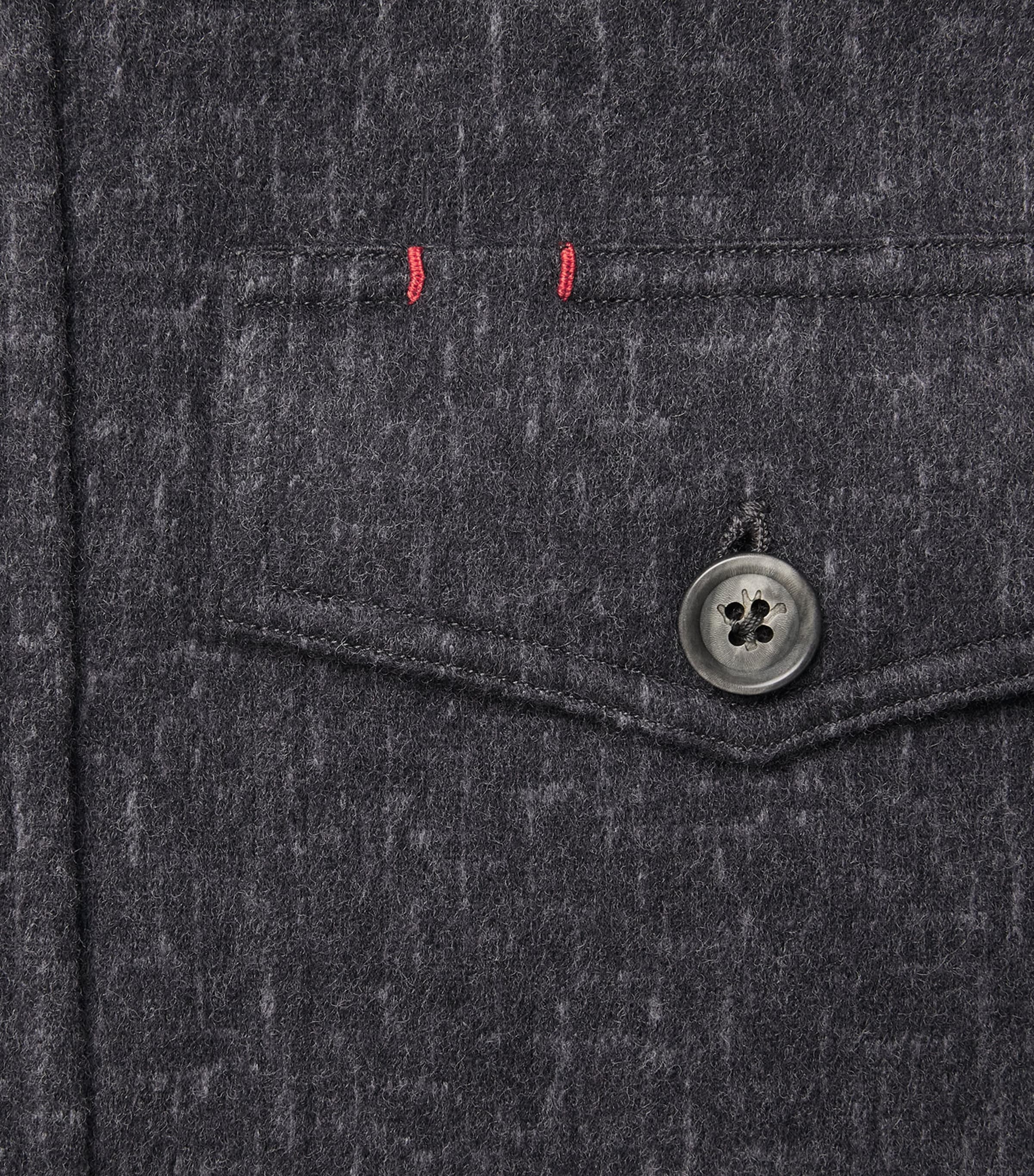 Isaia Mens Wool Overshirt Image 6