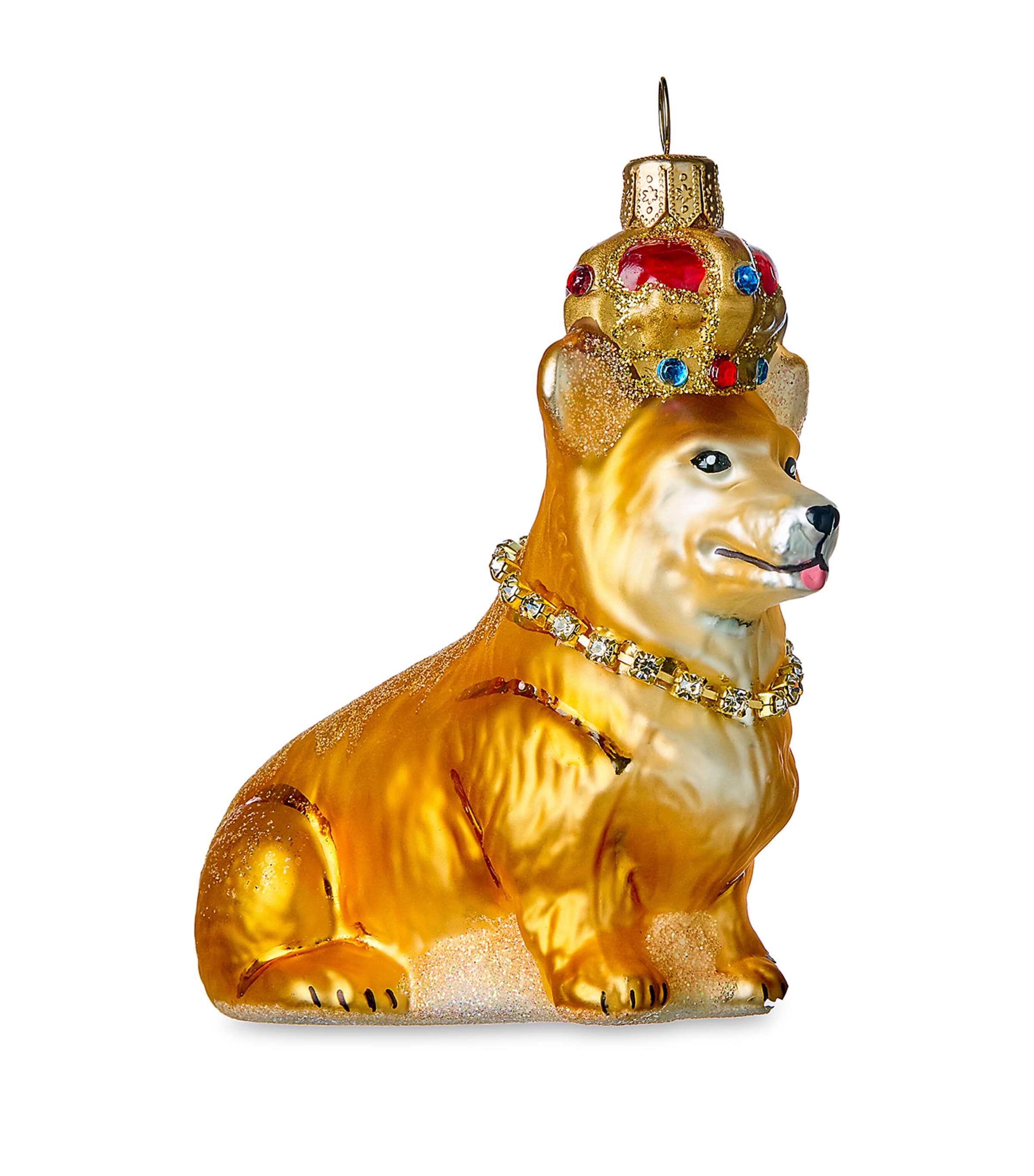 Glass Royal Corgi Tree Decoration MULTI Image 1