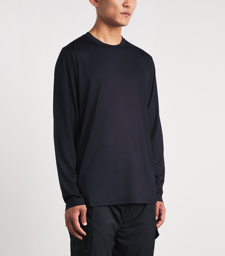 Sease Mens Merino Wool Base Layer Midnight Blue Image 4