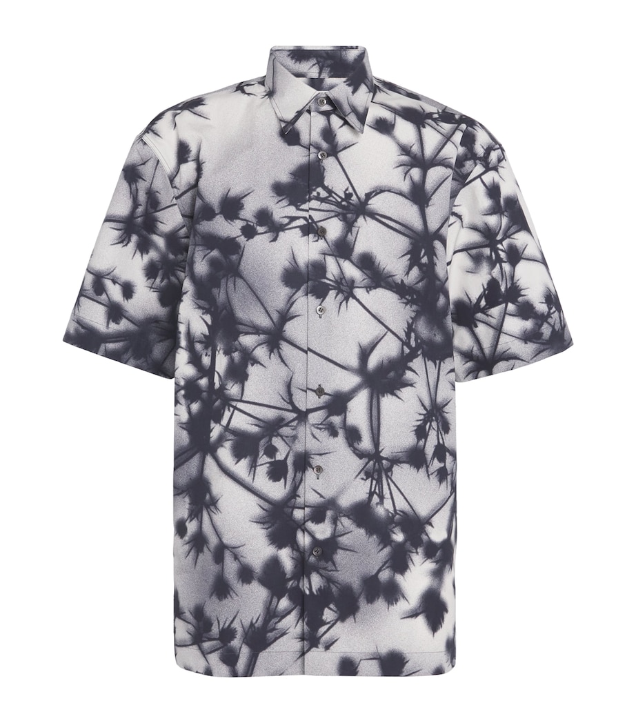 Cotton Thistle Print Shirt BLACK Image 1