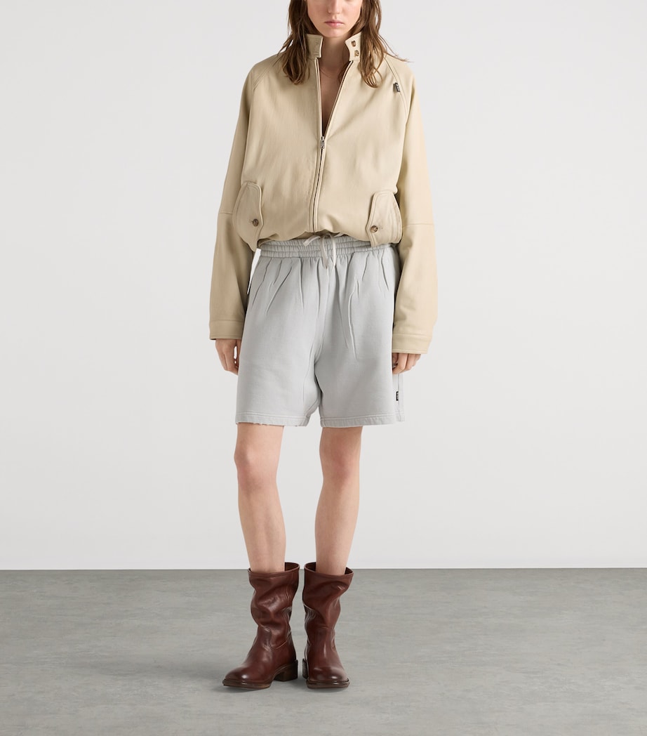 Prada Womens Nappa Leather Blouson Jacket Neutral Image 2