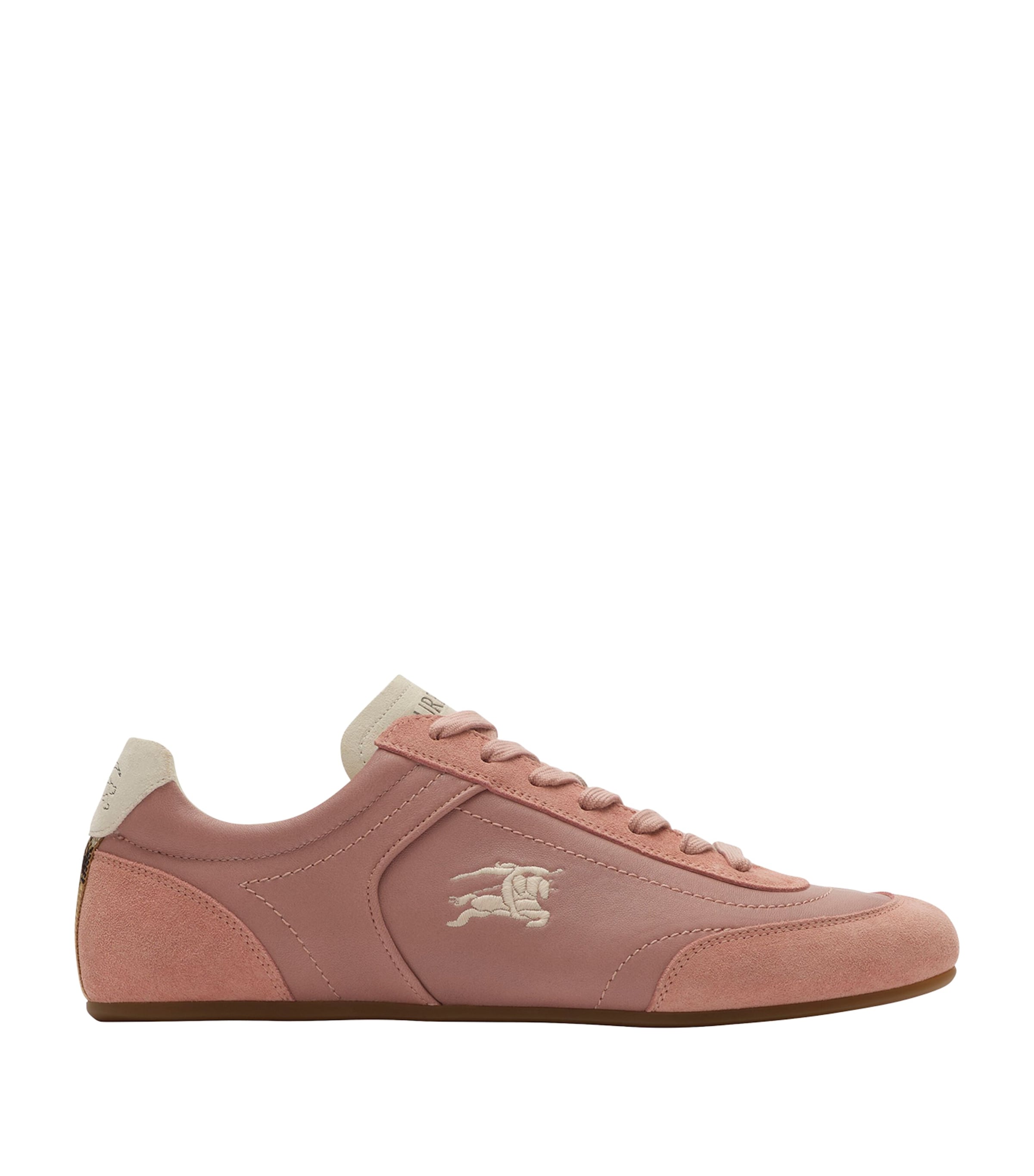 Burberry Leather Knight Runner Sneakers Duskyrose Dovebeige