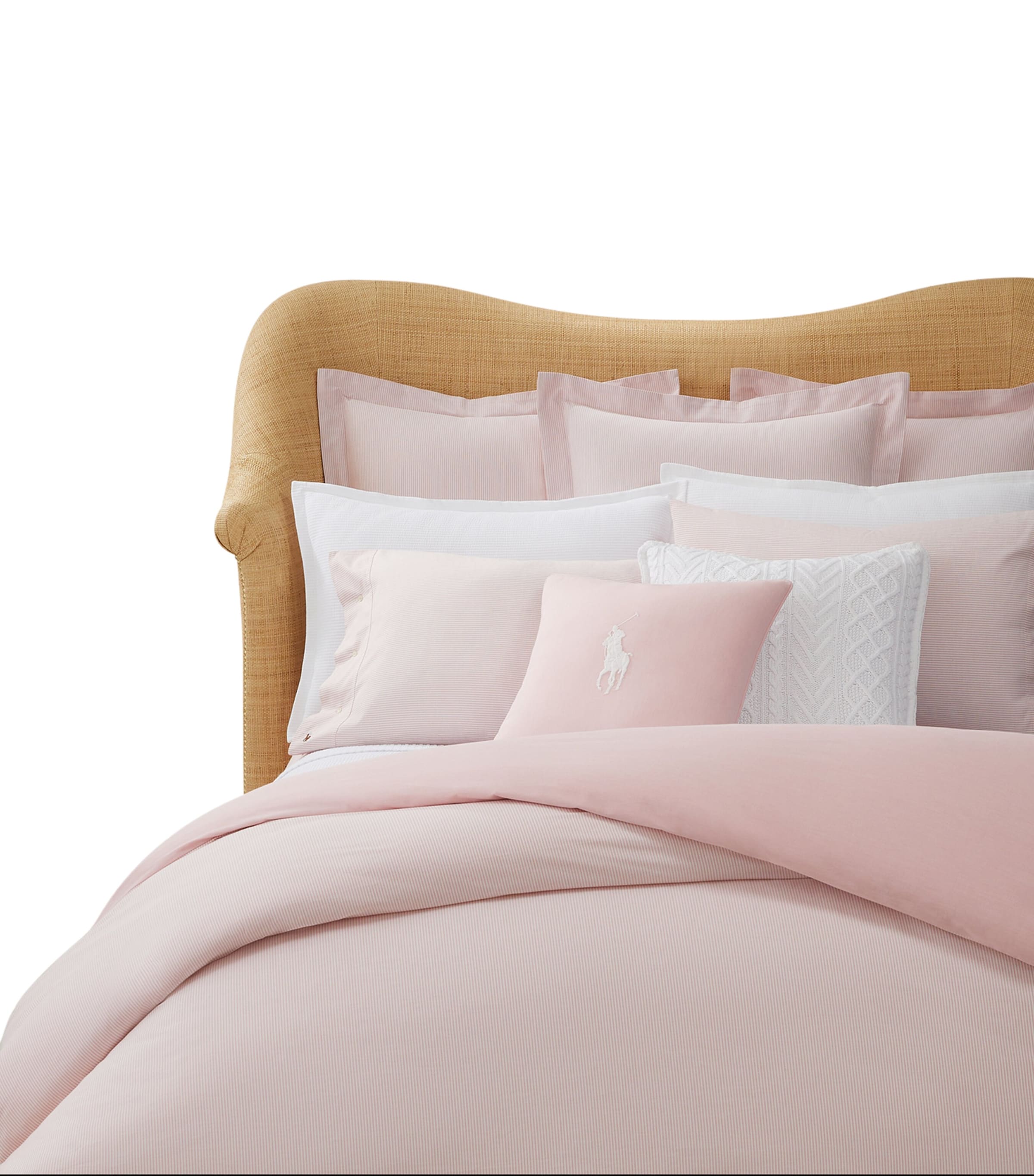 Polo Ralph Lauren Oxford King Fitted Sheet In Pink