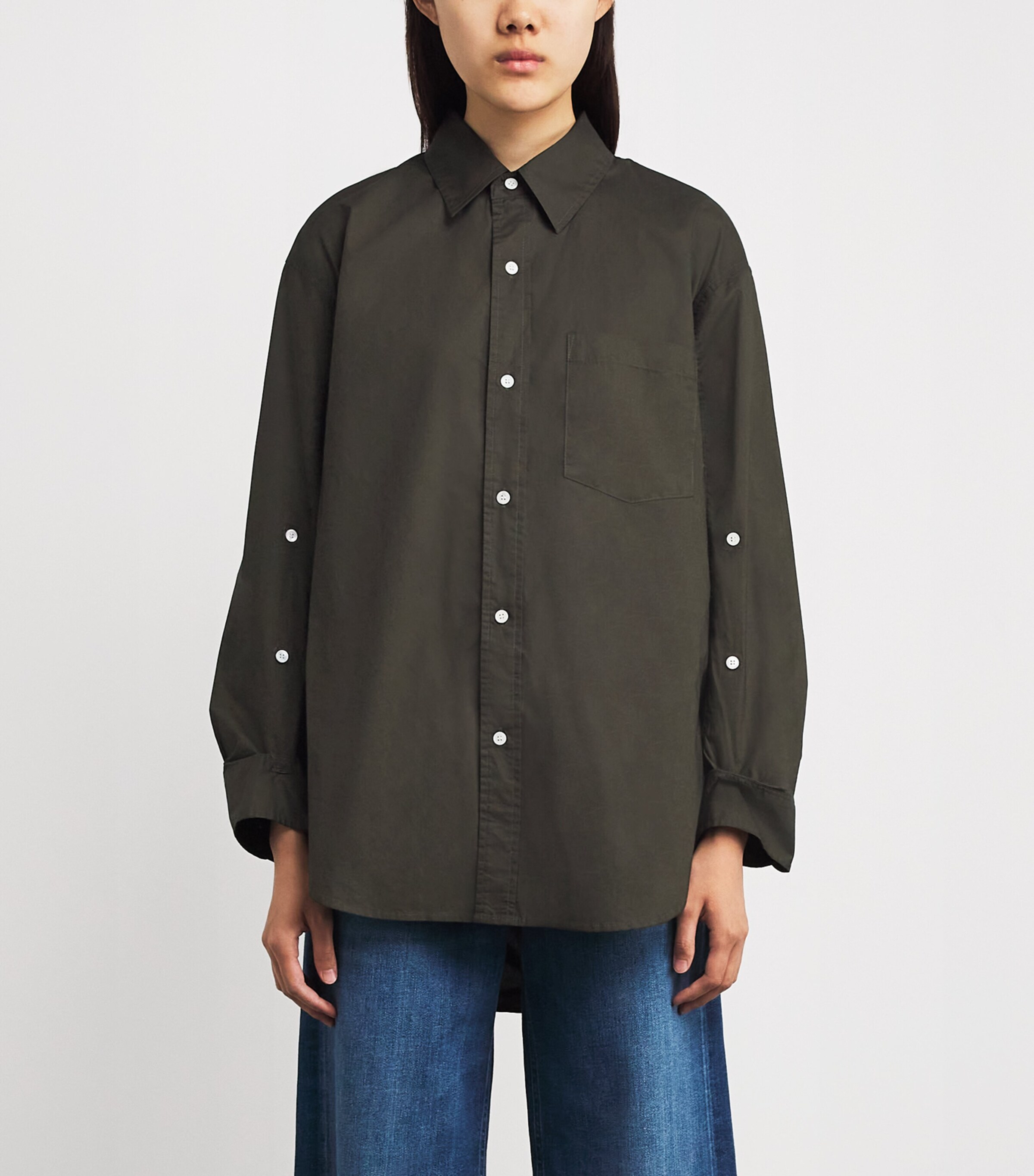 Cotton Kayla Shirt DARK OLIVE Image 3