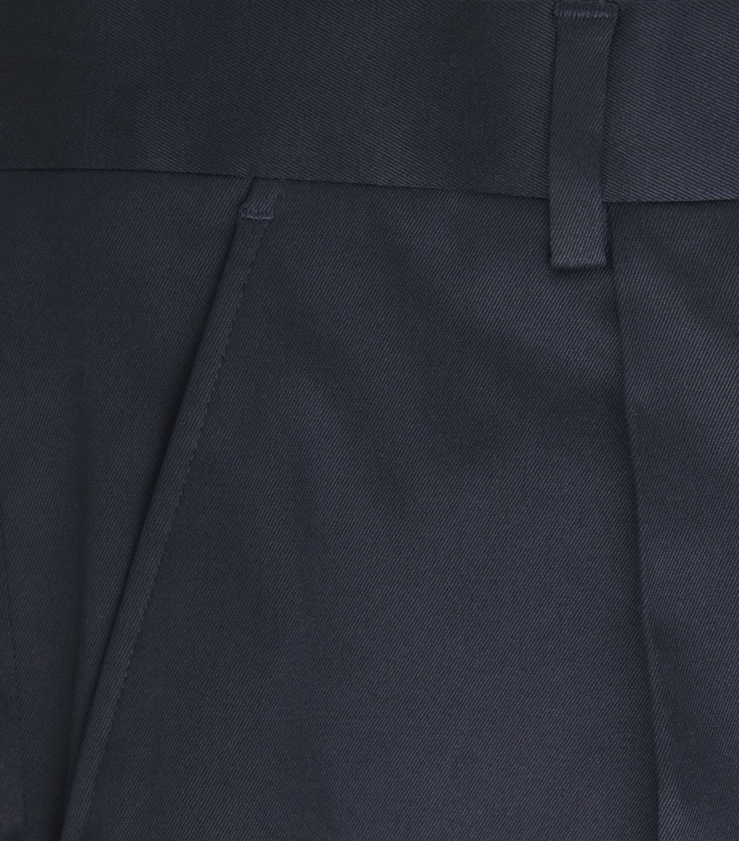 N.Peal Mens Stretch-Cotton Atrani Trousers Navy Image 6