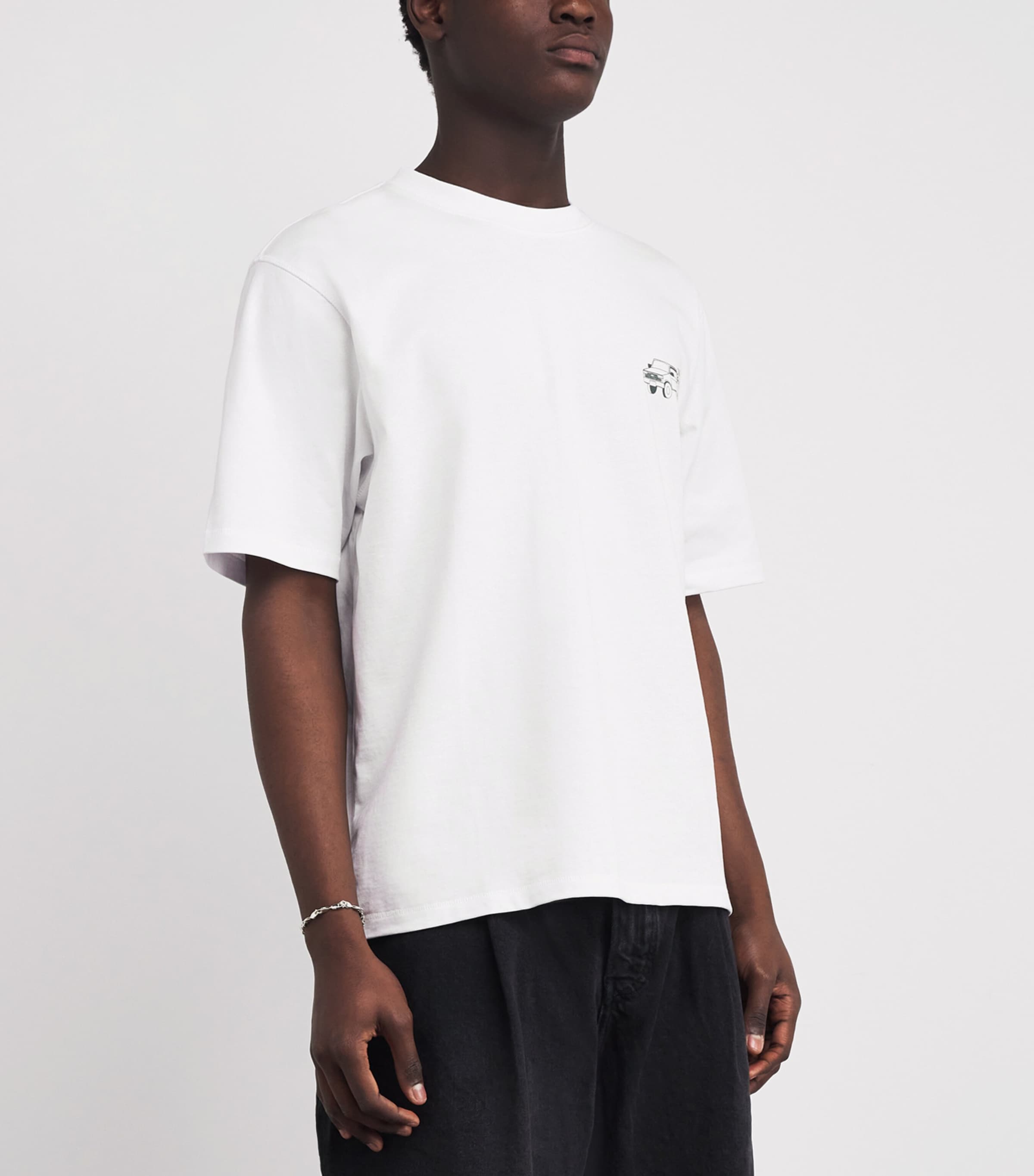 Organic Cotton Daffodil Print Milton T-Shirt DAFFODILWHITE Image 3