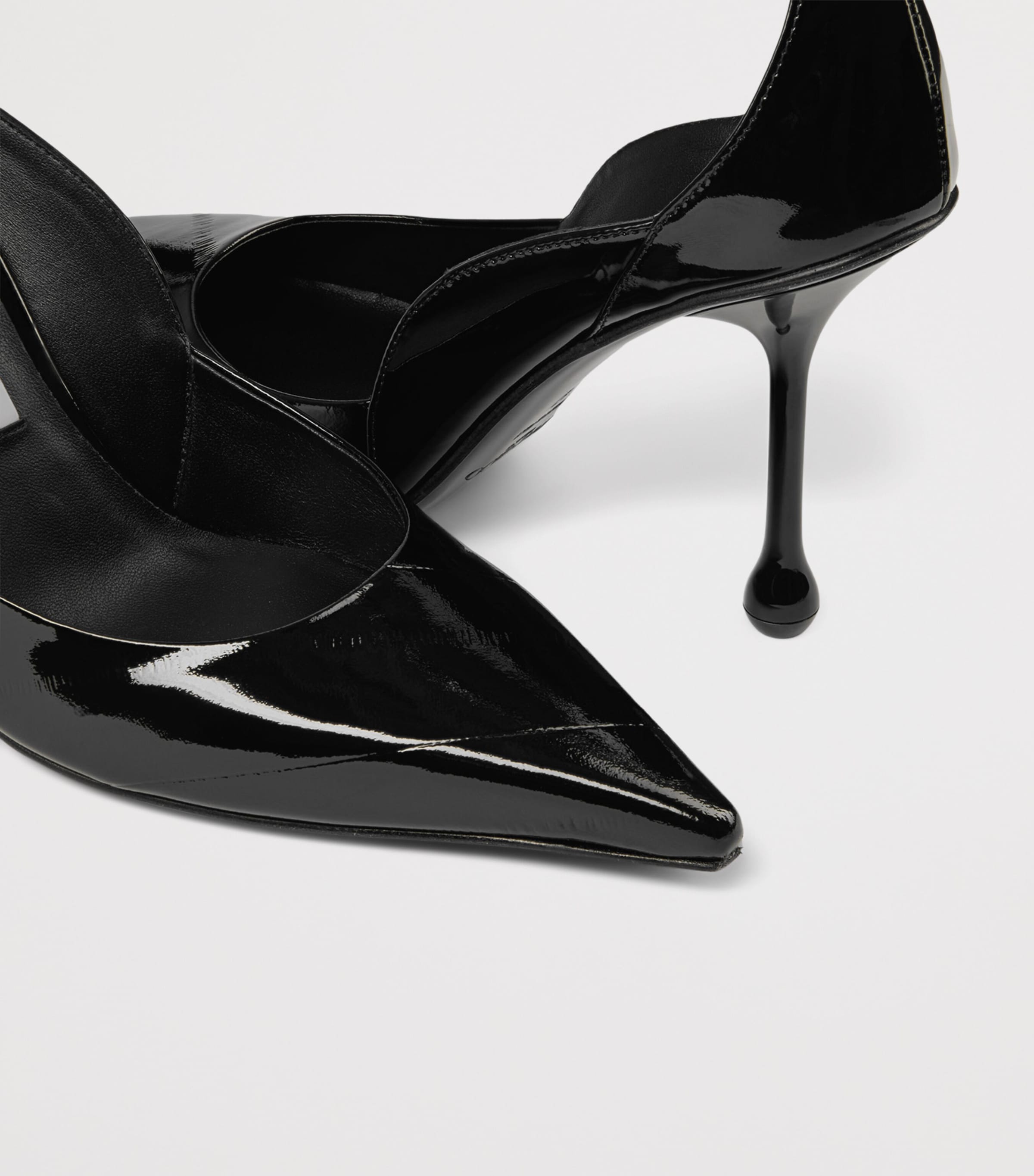 Jimmy Choo Quinci 95 Patent Leather Pumps Black Image 5