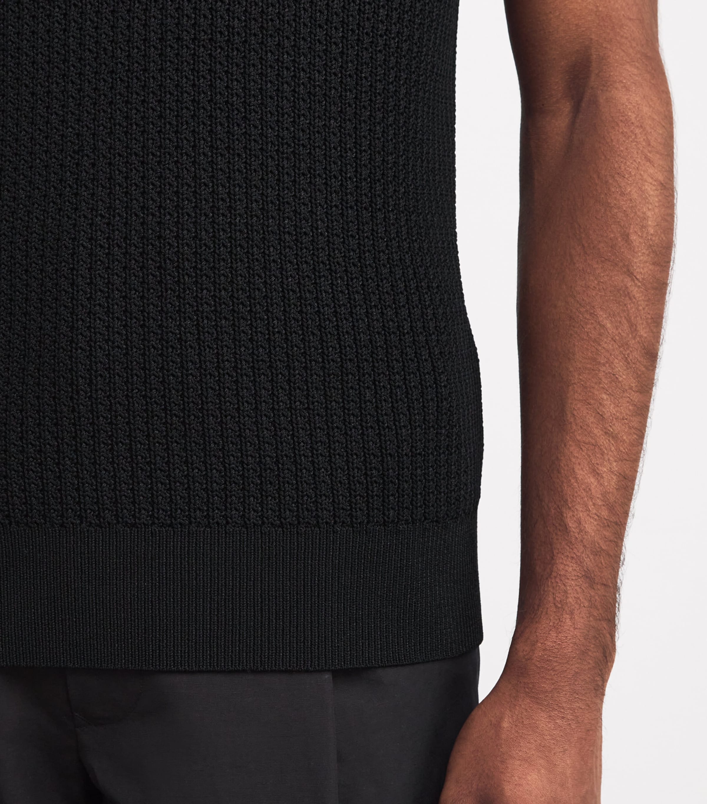 Short-Sleeve Zipped Polo Shirt UC001 Image 6