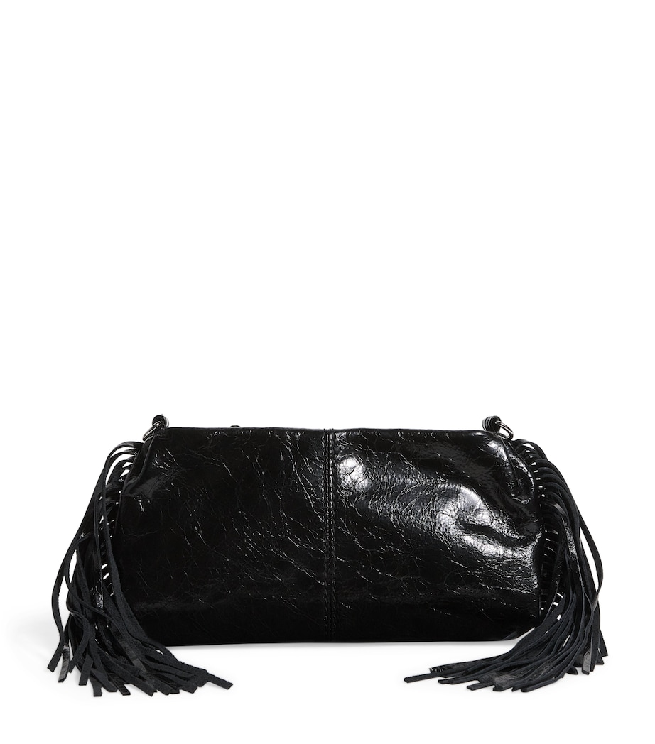 Leather Miss M Clutch Bag BLACK Image 1