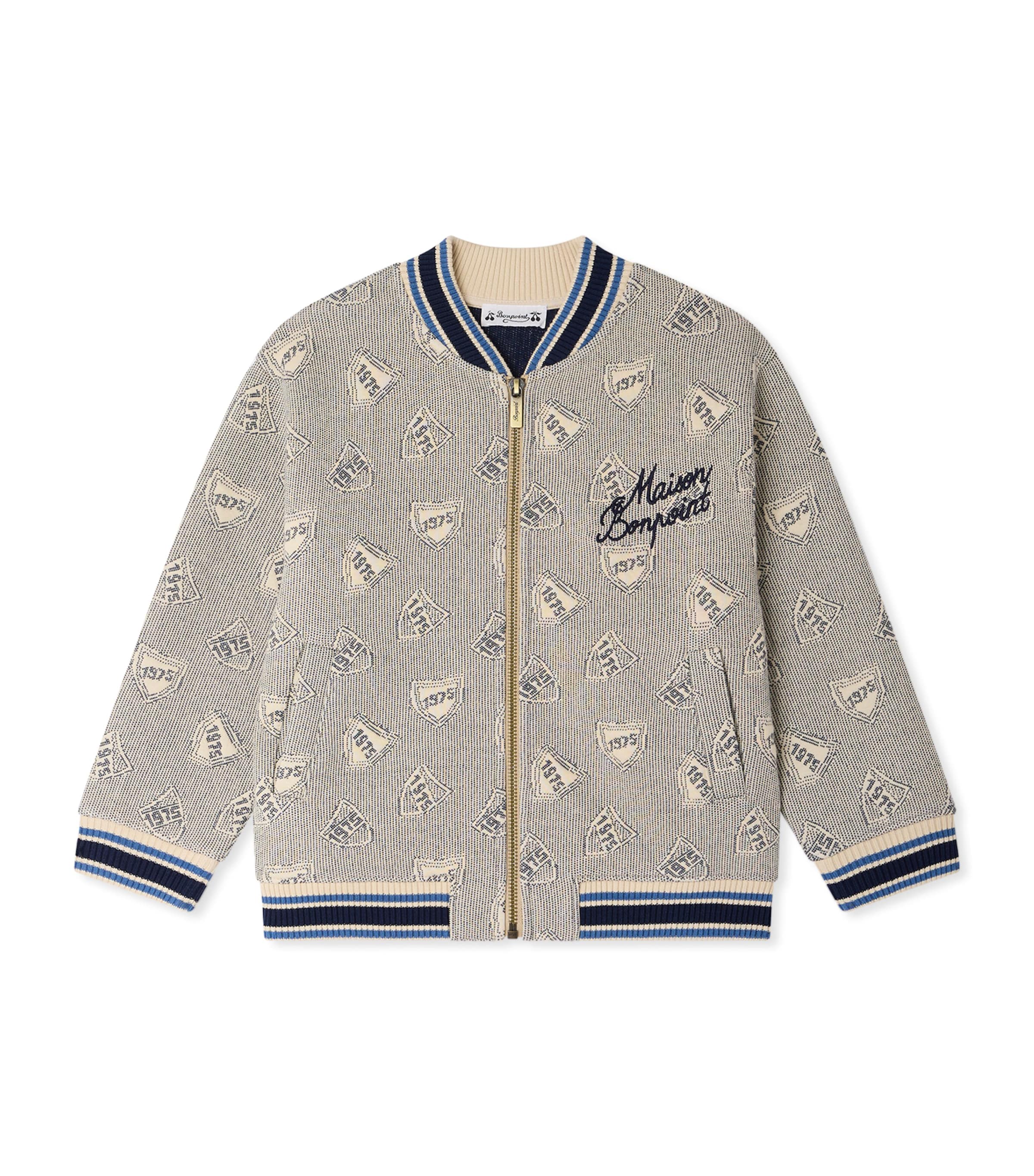 Bonpoint Cotton-Blend Lantern Bomber Jacket (10-14 Years) Marine Image 1
