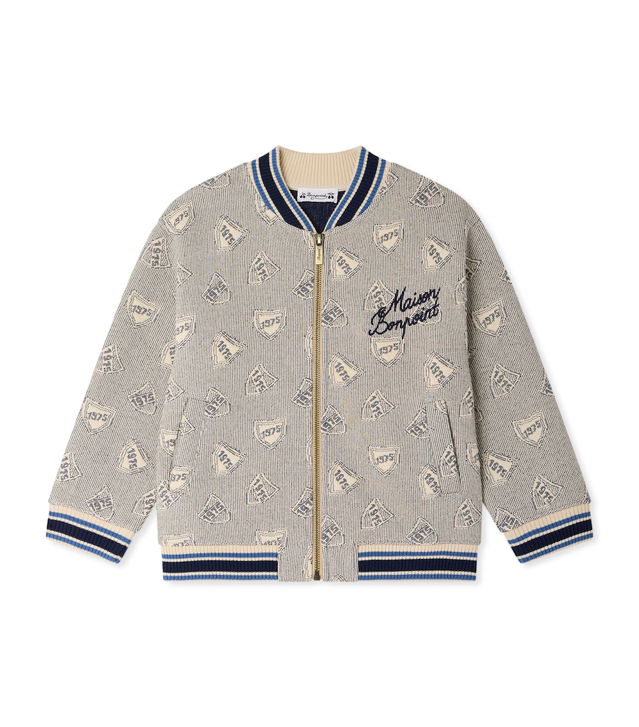Bonpoint Cotton-Blend Lantern Bomber Jacket (10-14 Years) Marine Image 1