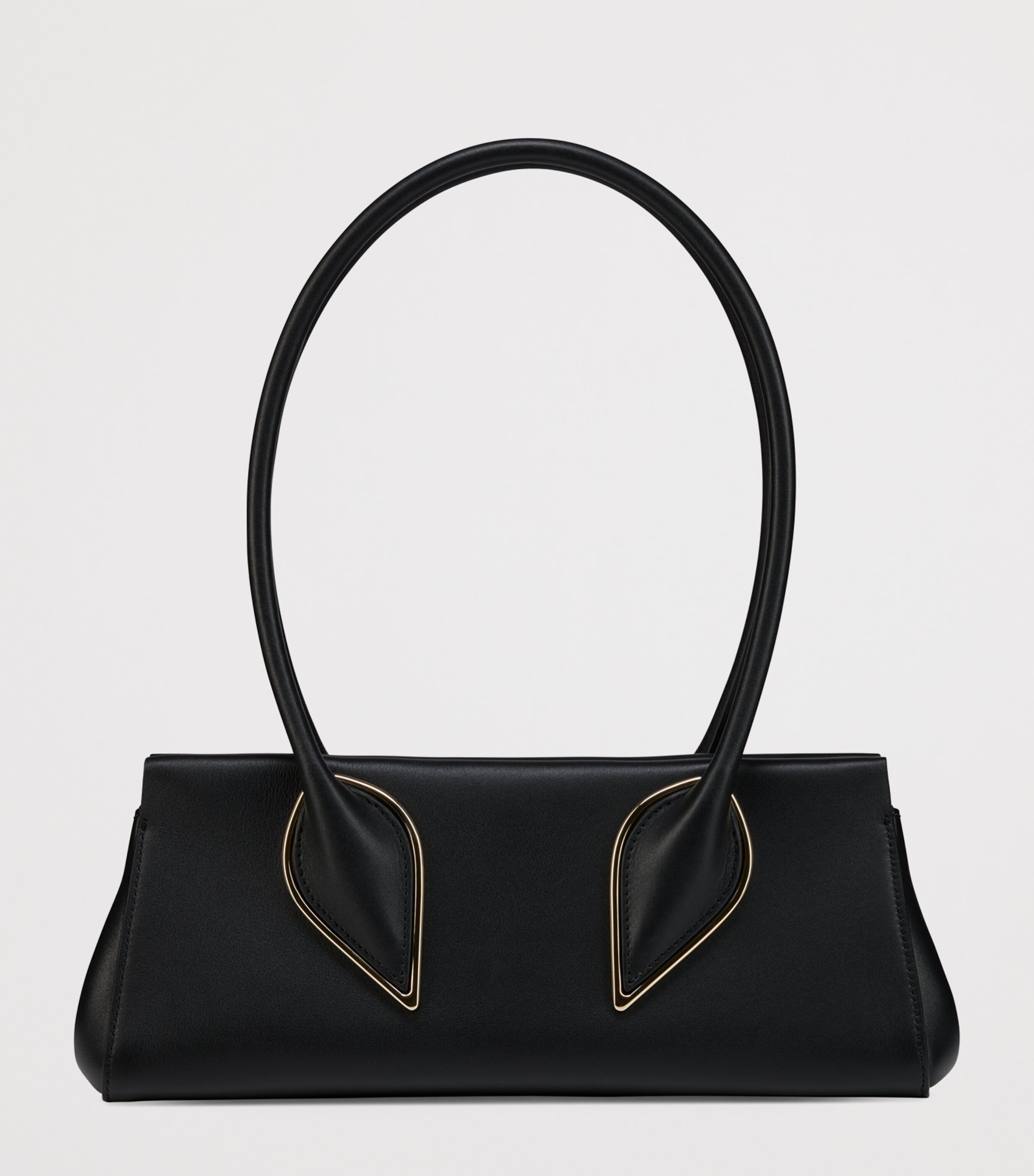 Venus Leather Baguette Shoulder Bag BK01 Image 4