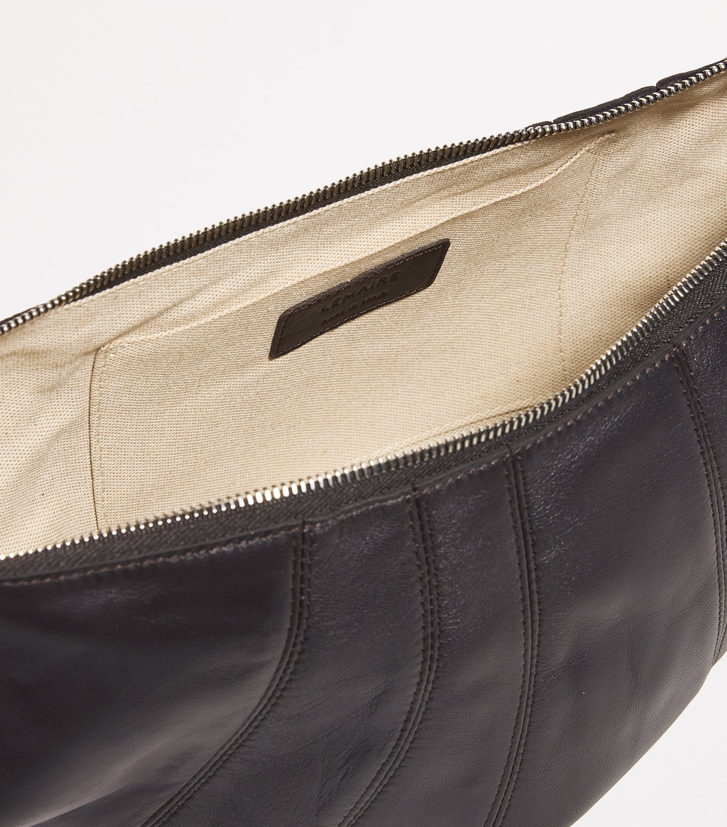 Lemaire Medium Nappa Leather Croissant Bag Chocolate Image 4
