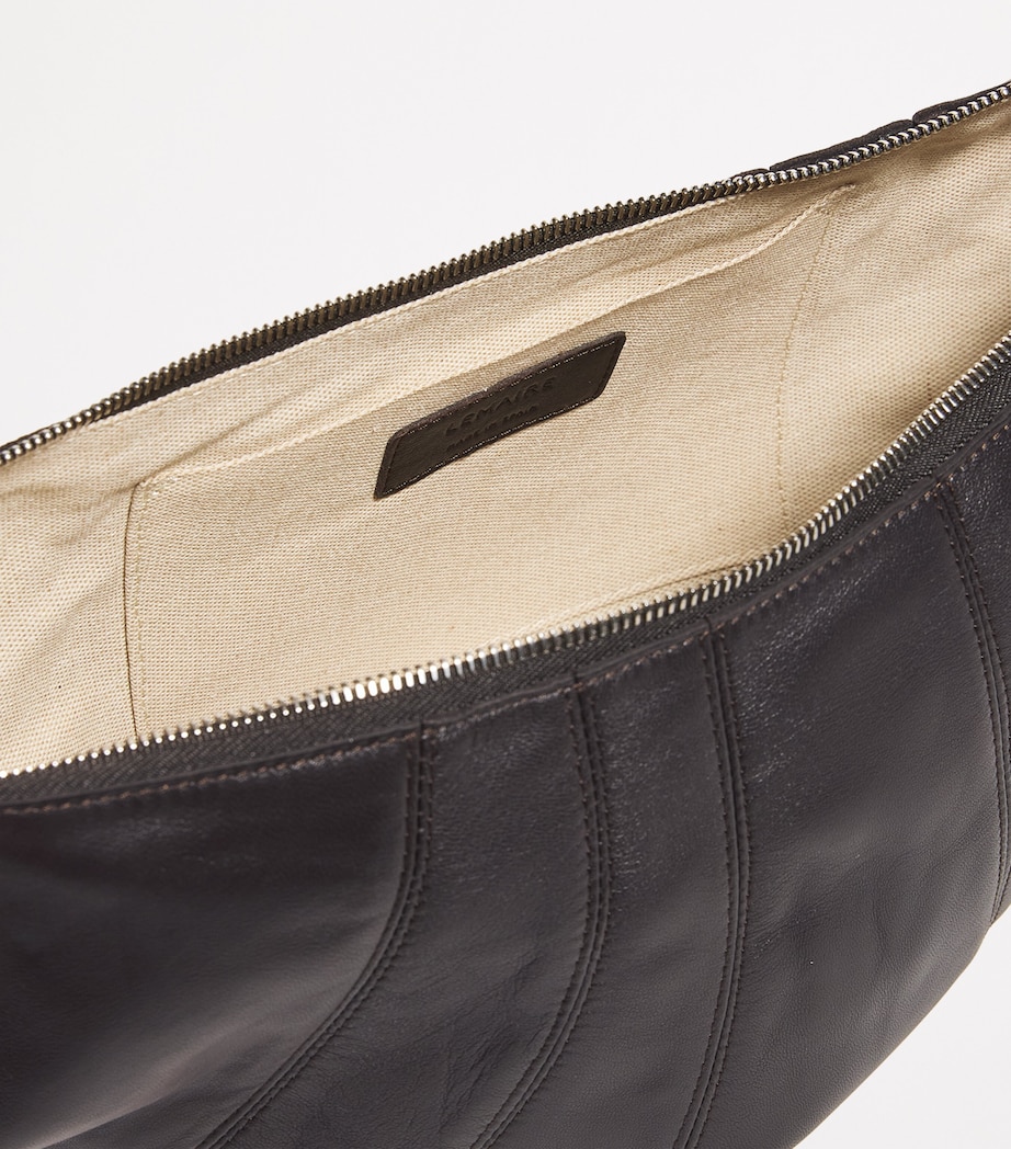 Lemaire Medium Nappa Leather Croissant Bag Chocolate Image 4