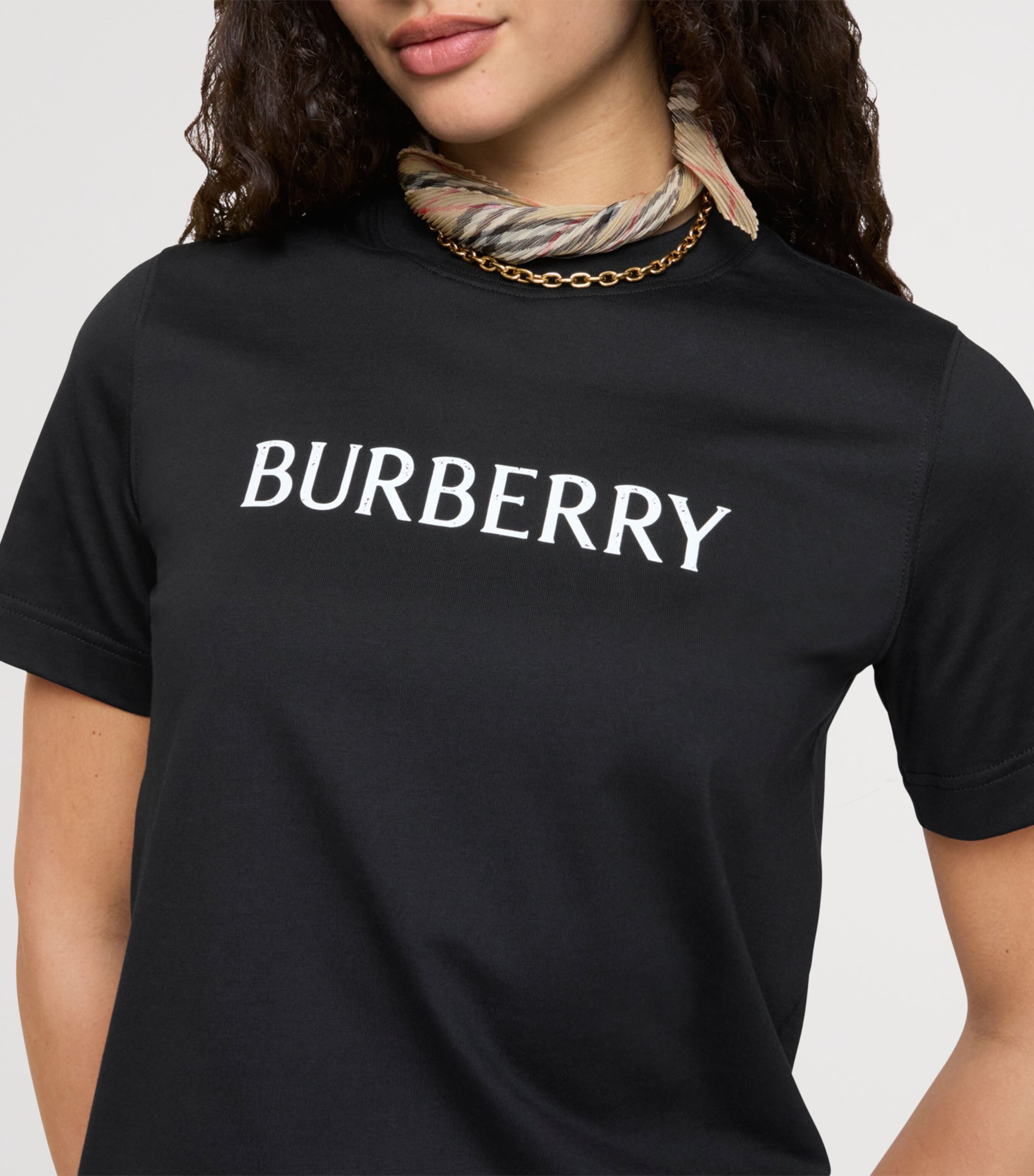 Cotton Logo T-Shirt BLACK Image 3