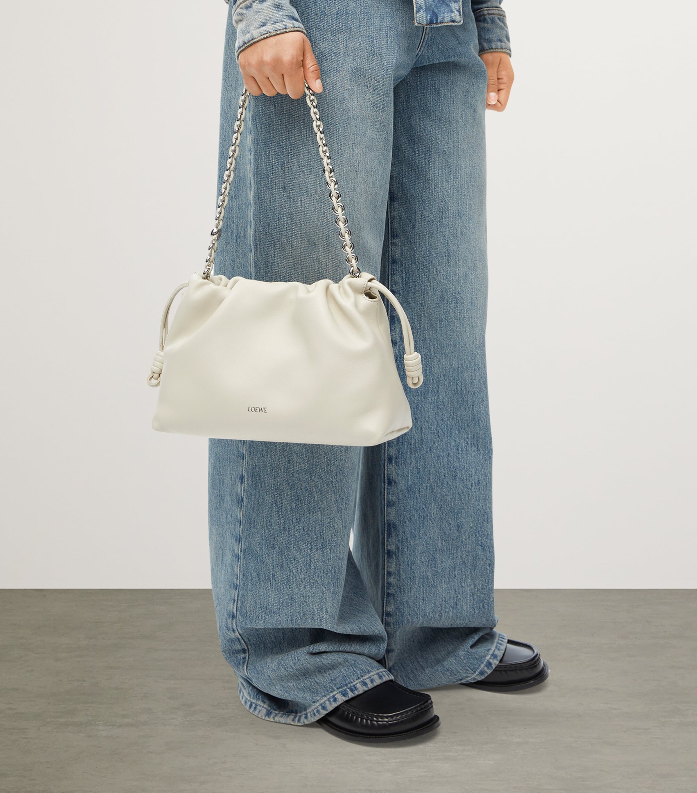 LOEWE Leather Flamenco Purse Sea Salt Image 4