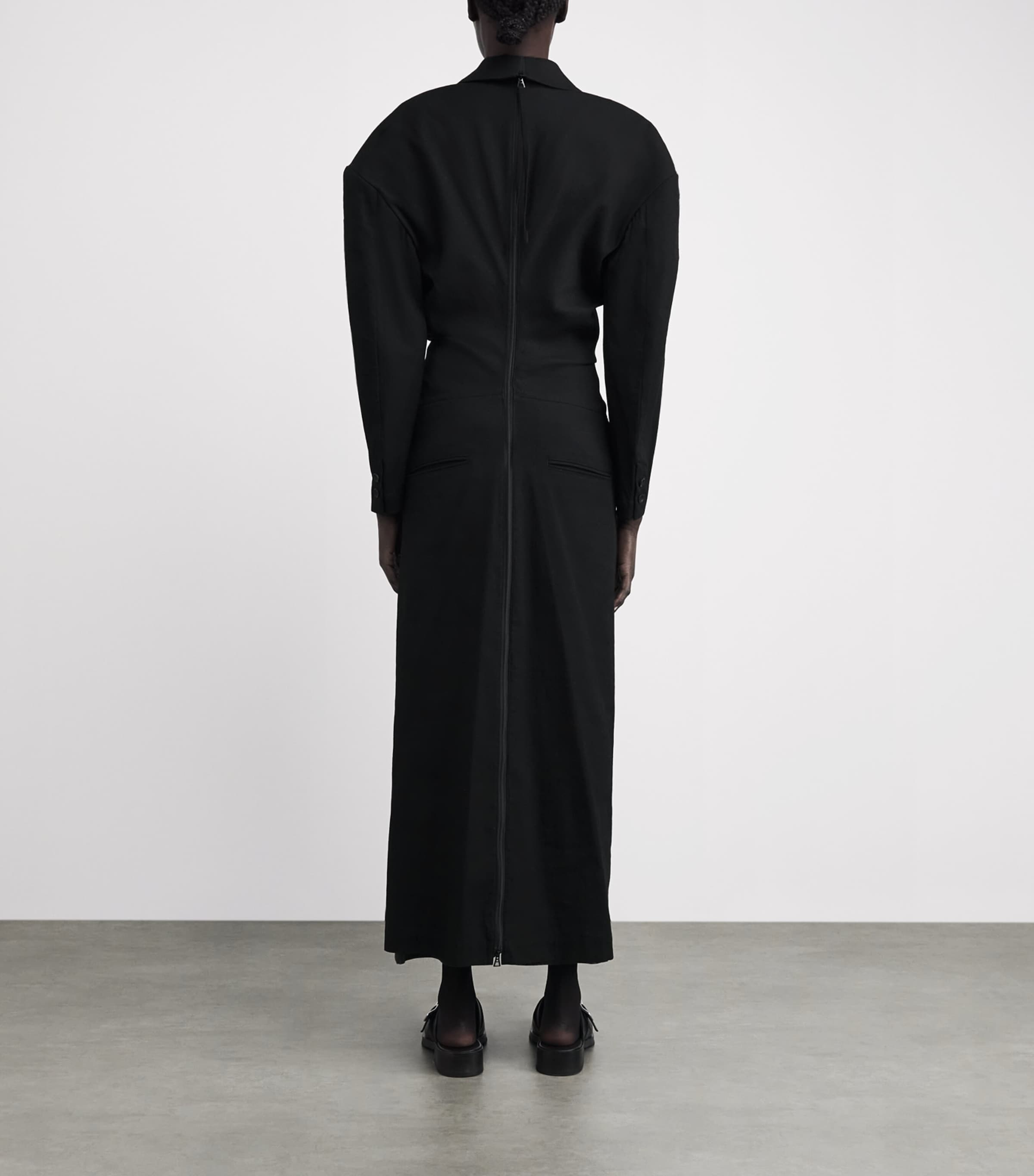 Issey Miyake Womens Like Torso Like Blazer Maxi Dress Black Image 5