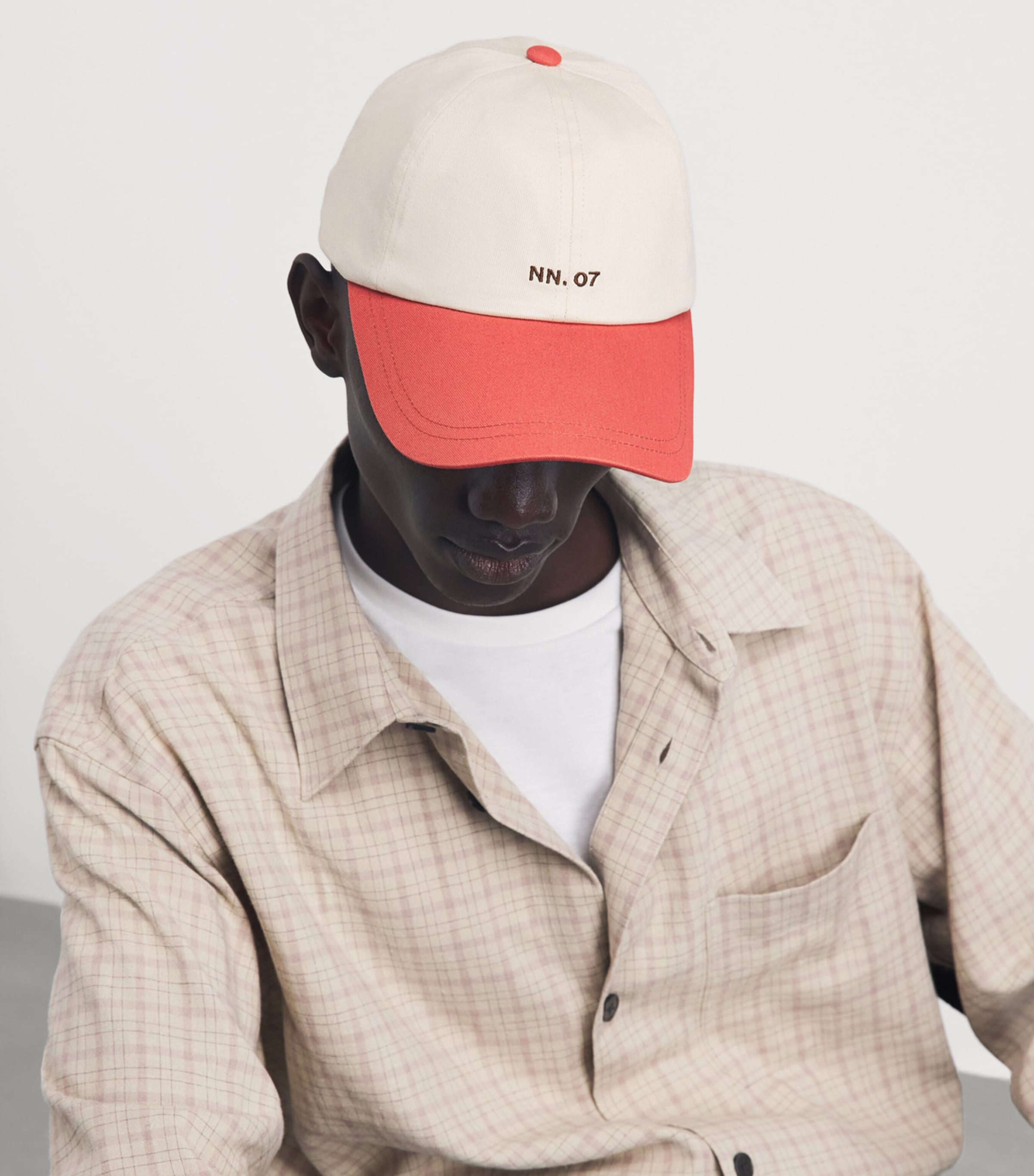 NN.07 Cotton Logo Baseball Cap Sienna Heat Image 2
