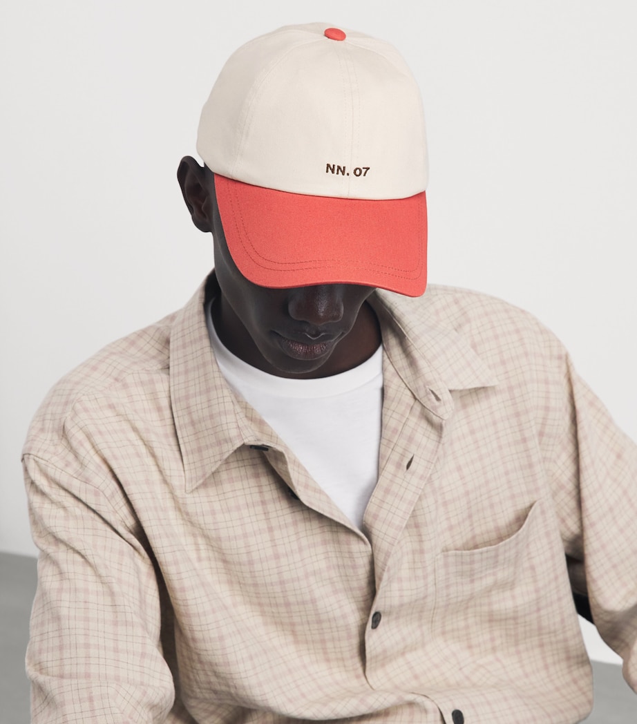 NN.07 Cotton Logo Baseball Cap Sienna Heat Image 2