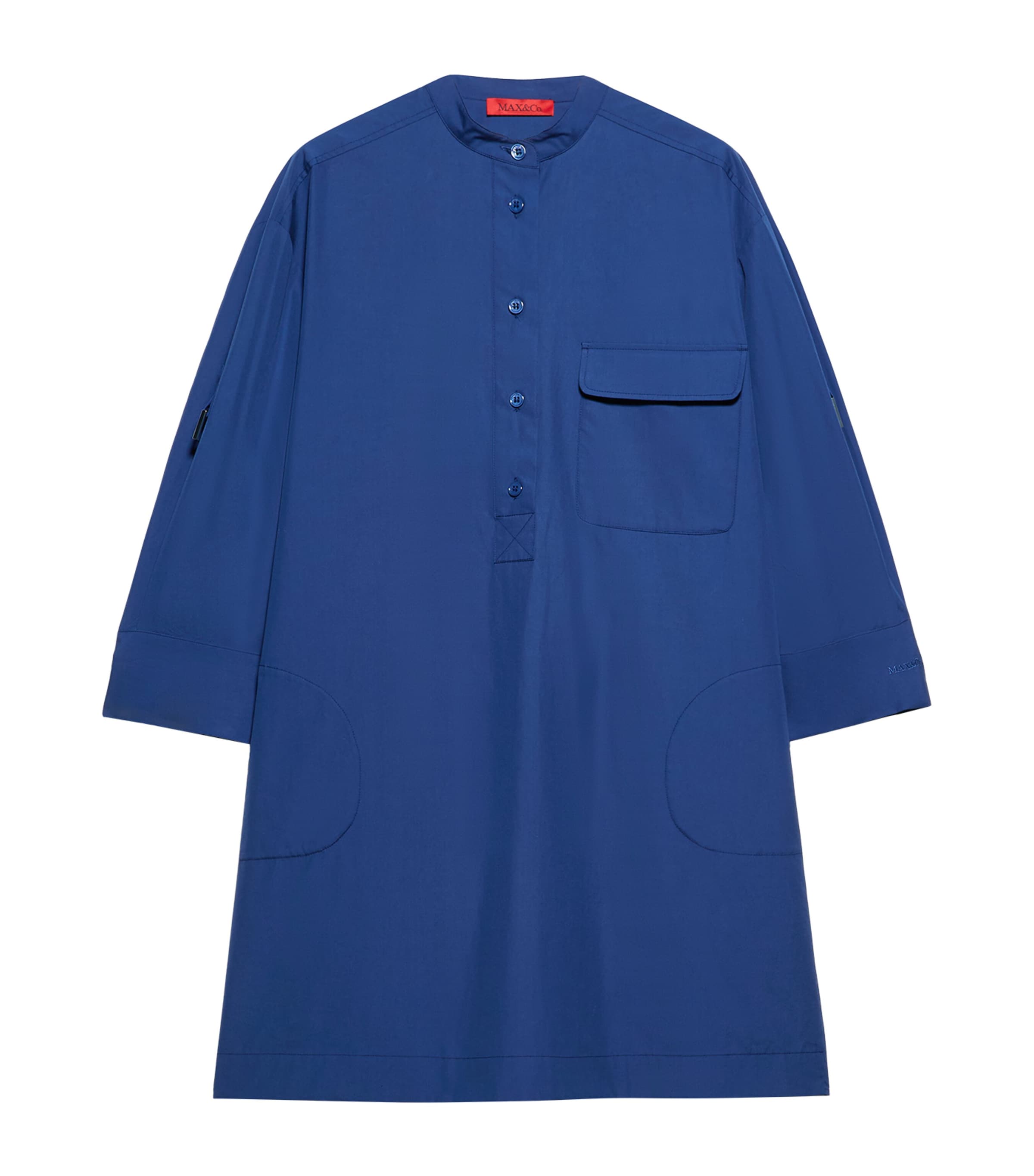 MAX&Co. Womens Cotton Mini Dress Navy Image 1