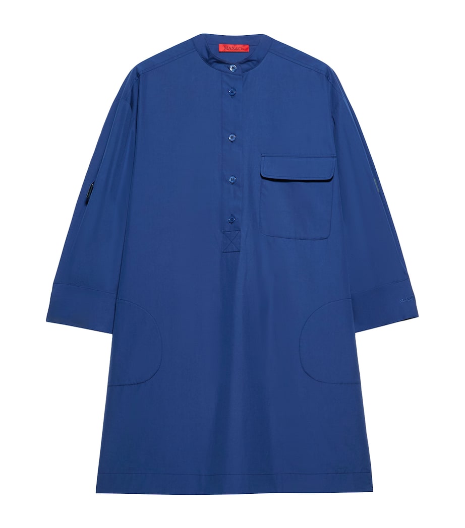 MAX&Co. Womens Cotton Mini Dress Navy Image 1