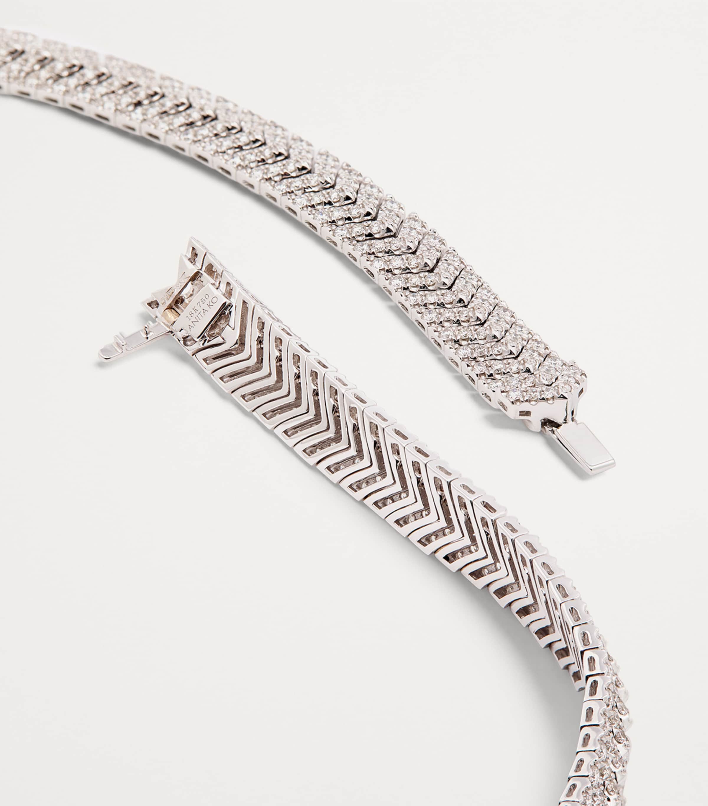 Anita Ko White Gold and Diamond Zipper Choker White Gold Image 5