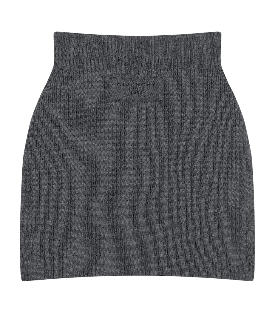 Wool-Alpaca Mini Skirt SLATE BLEND Image 4