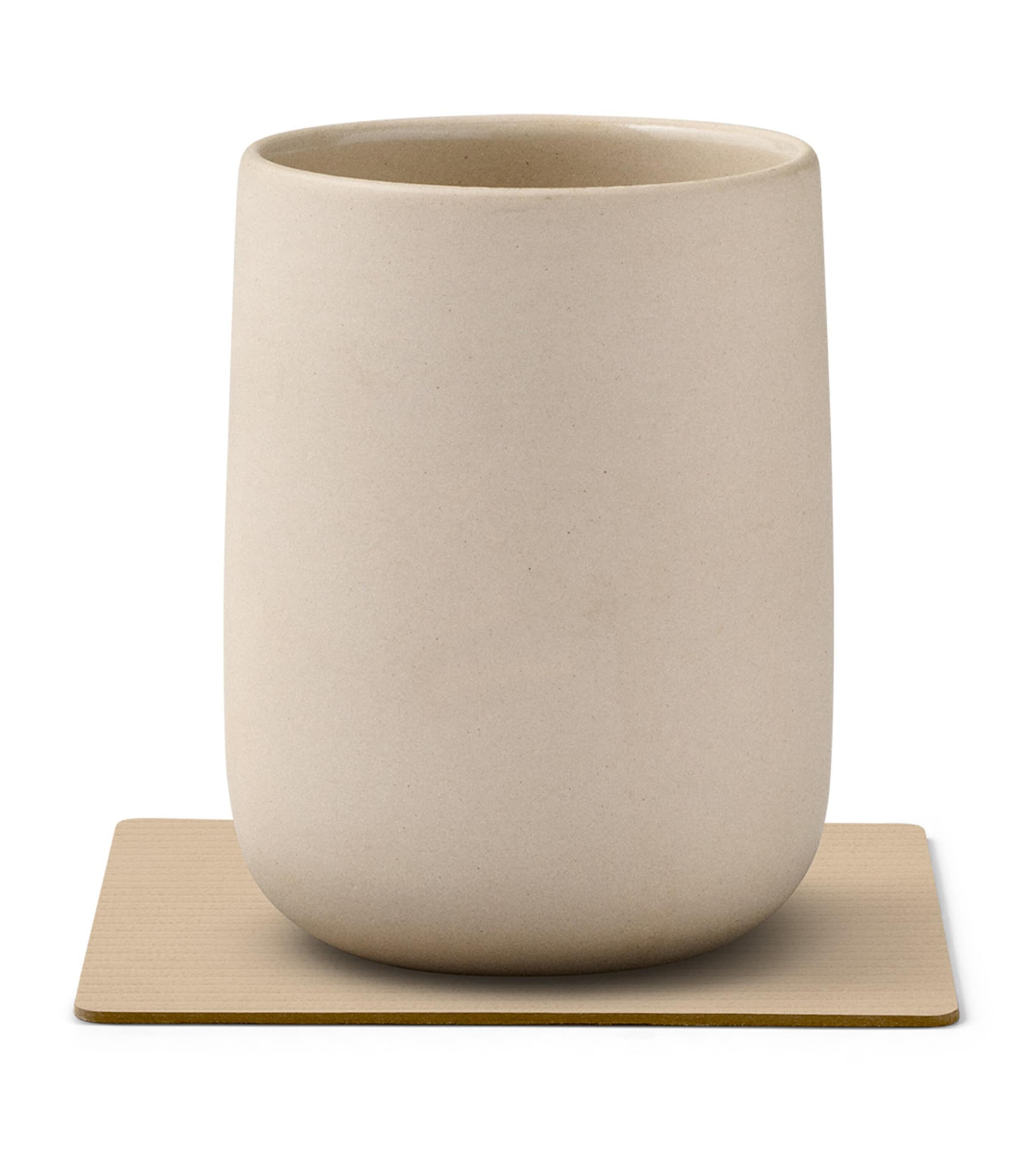 Square Corduroy Coasters (Set of 4) SAND Image 2