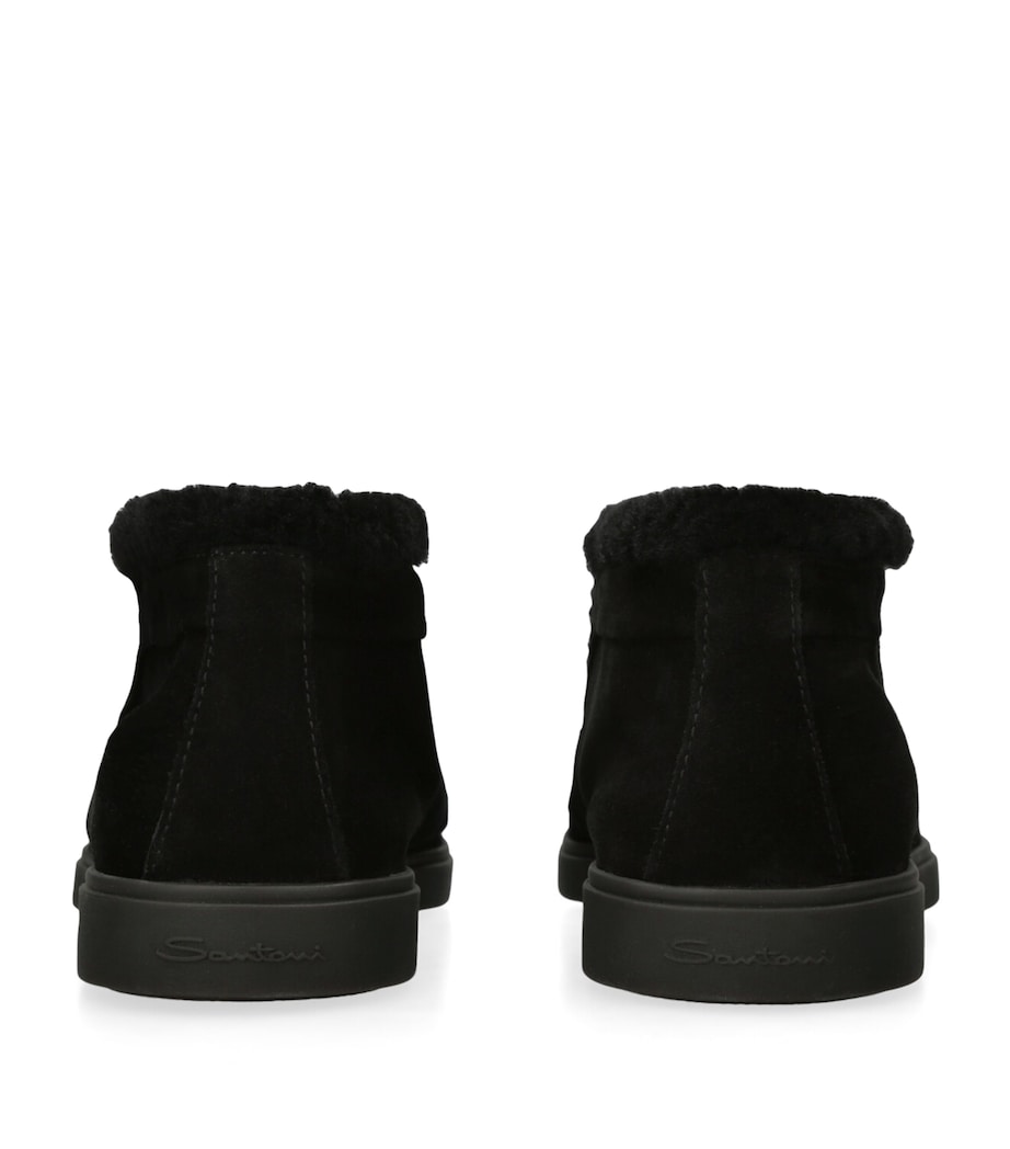 Suede Fortune Ankle Boots BLACK Image 3