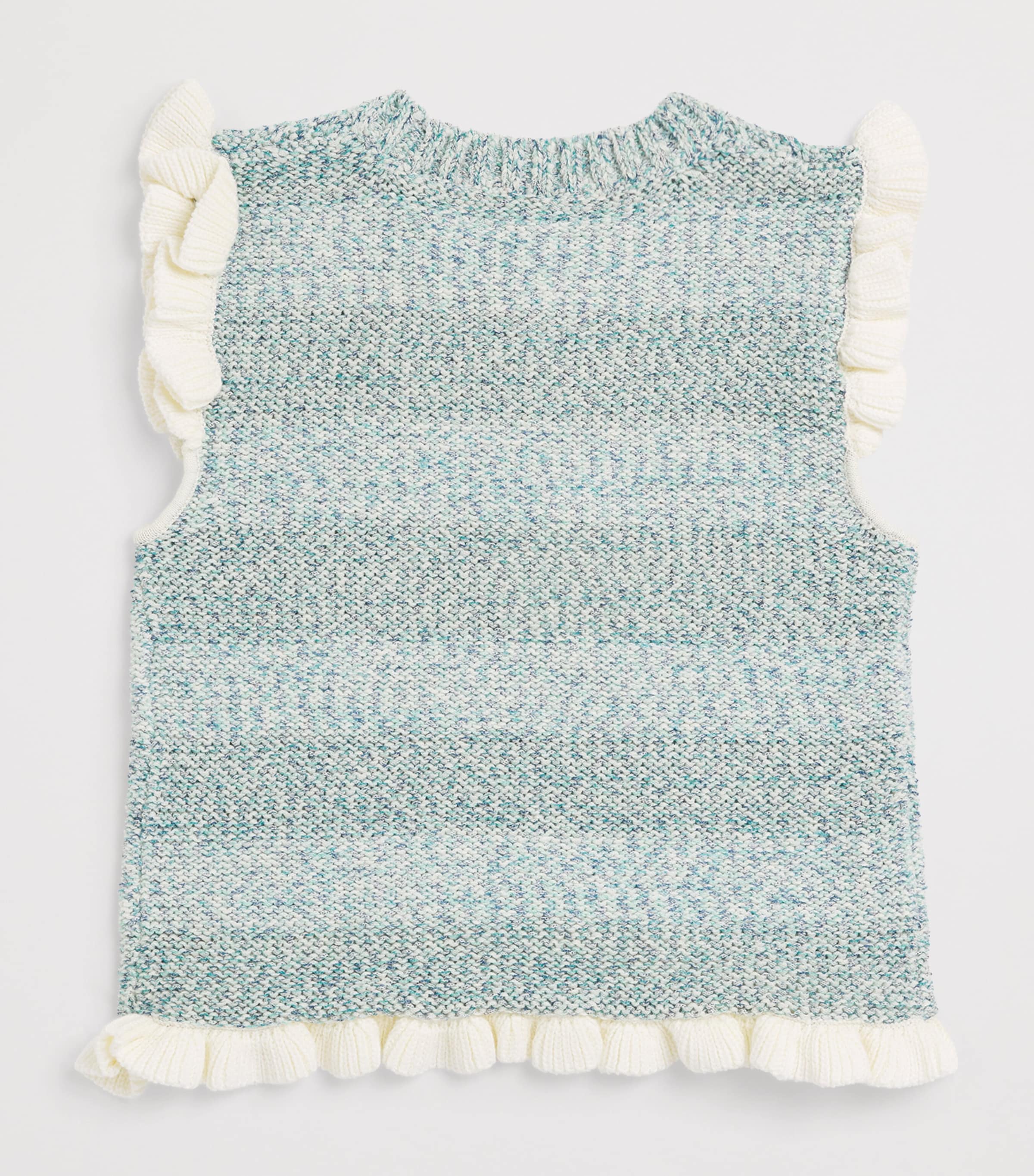 Cotton-Blend Patience Sweater Vest (1-12 Years) AQUA MULTI Image 2