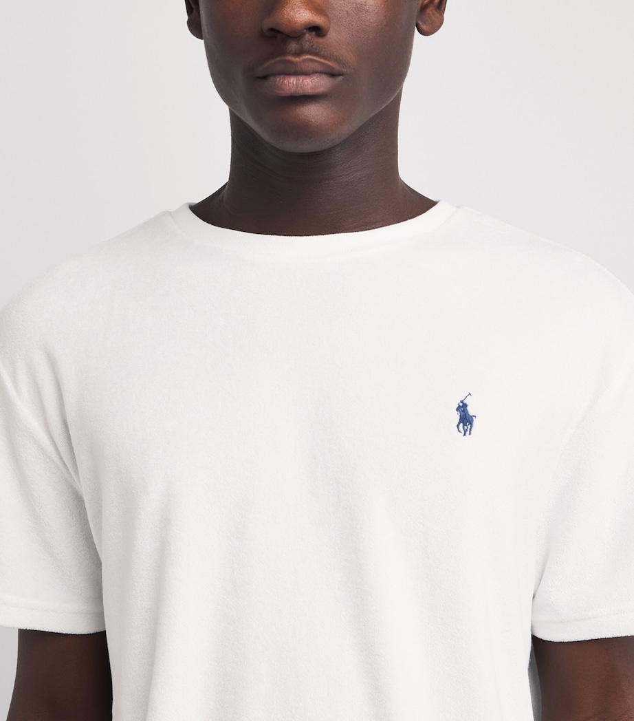 Polo Ralph Lauren Mens Cotton-Blend Terry Cloth T-Shirt White Image 3