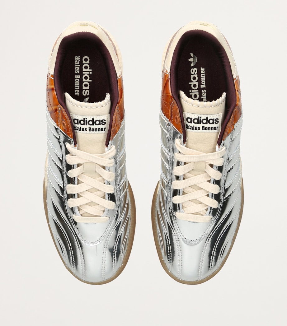 adidas Silver x Wales Bonner Leather Samba MN Sneakers | Harrods US adidas Silver x Wales Bonner Leather Samba MN Sneakers | Harrods US