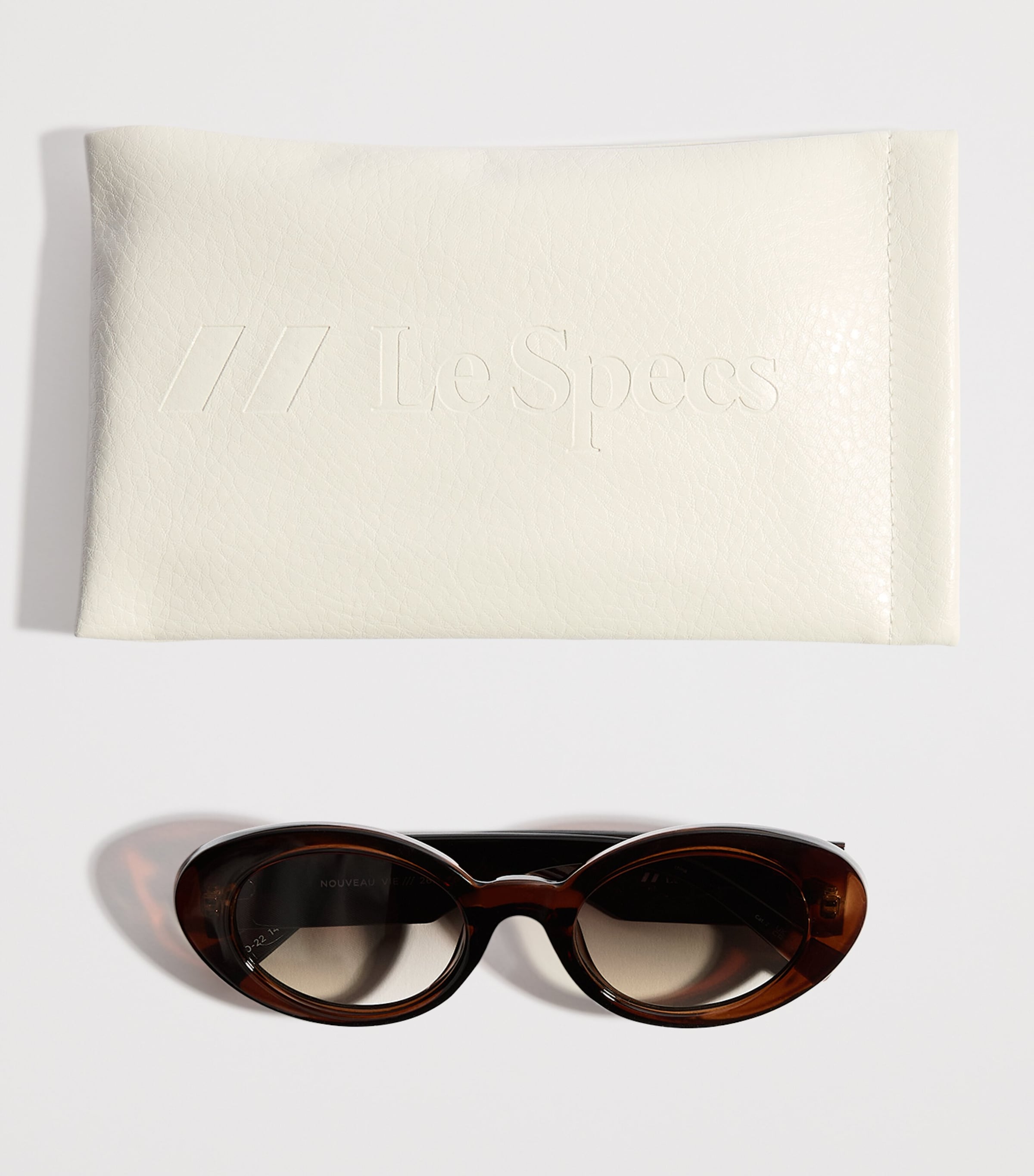 Le Specs Nouveau Vie Oval Sunglasses Chocolate Brown Image 4