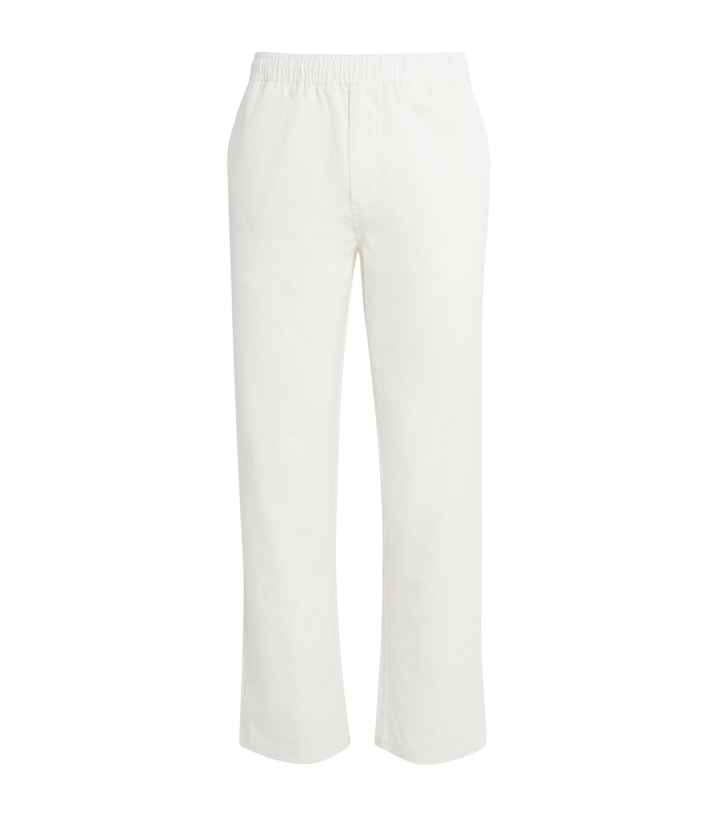 Cotton-Blend Jabari Straight Trousers CLEAR CREAM Image 1