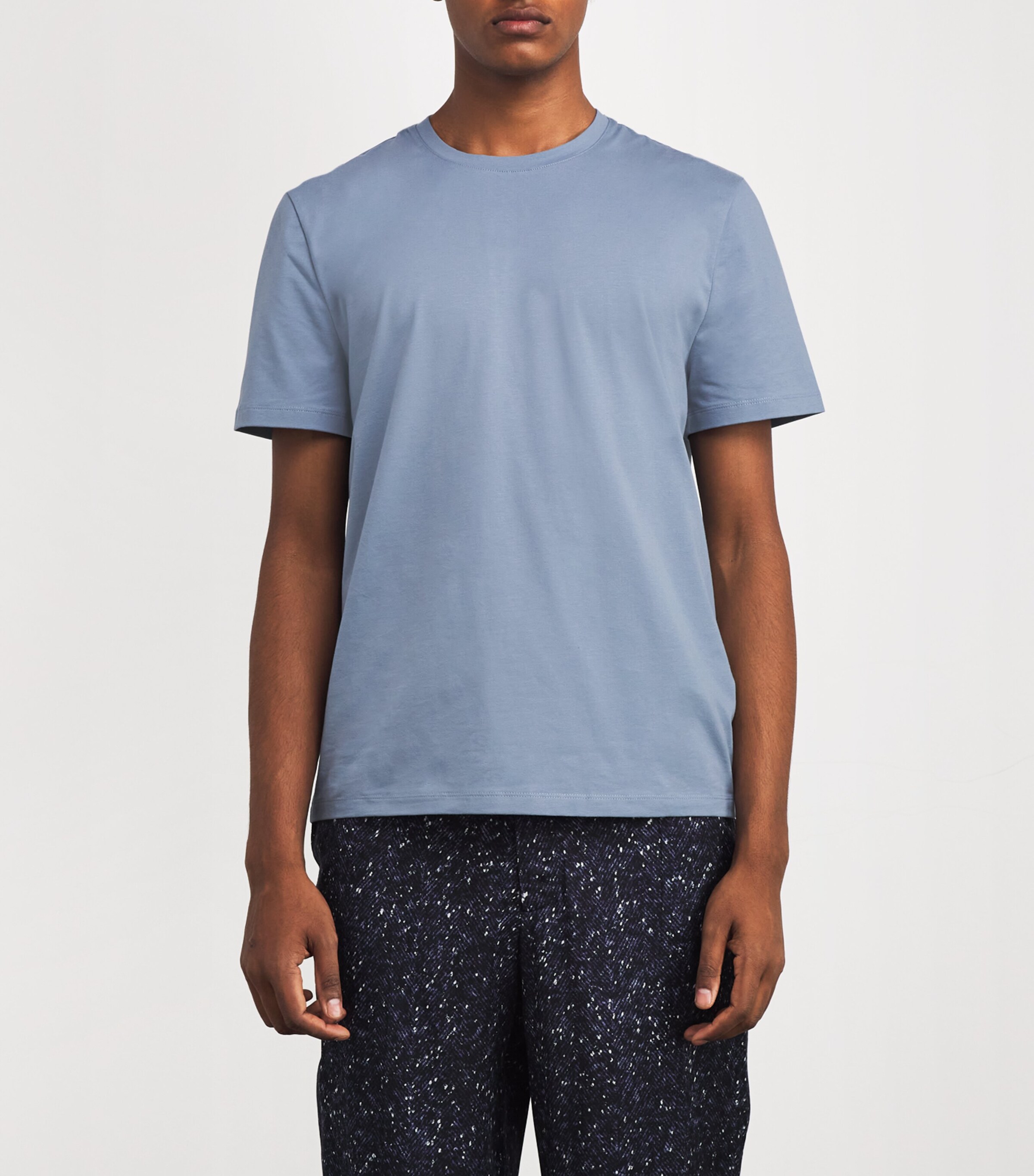 7 For All Mankind Mens Luxe Performance T-Shirt Slate Blue Image 3