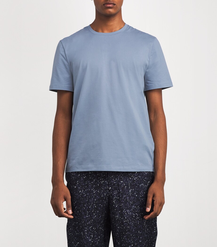 7 For All Mankind Mens Luxe Performance T-Shirt Slate Blue Image 3