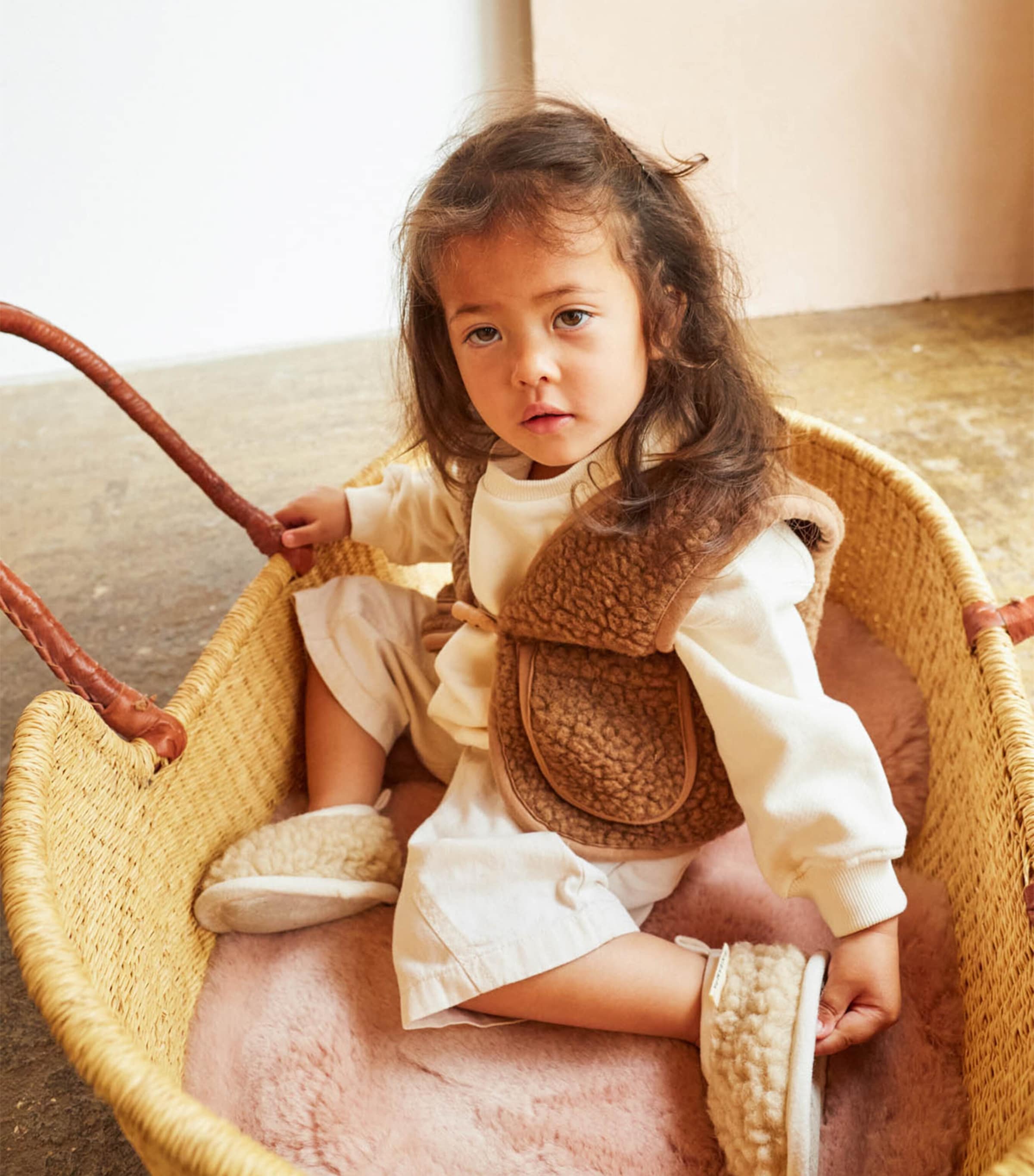 Binibamba Sheepskin Snuggler Rose Image 5