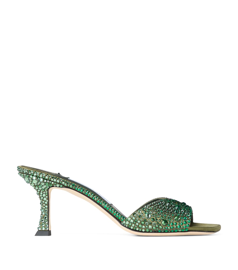 Skye 70 Embellished Satin Sandals BRITISH GREEN MIX Image 1