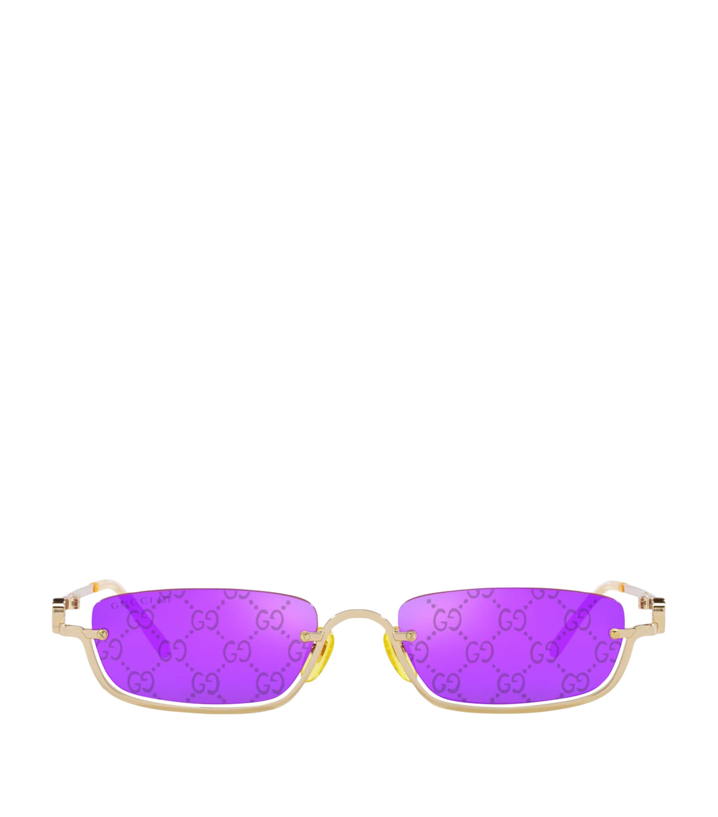Gucci Metal Logo Rectangular Sunglasses Image 1