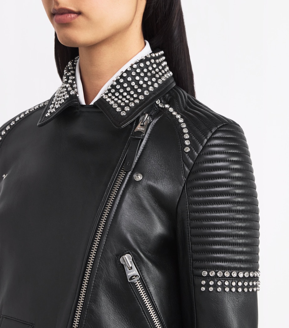 Studded Masina-ST Leather Jacket BLACK Image 6